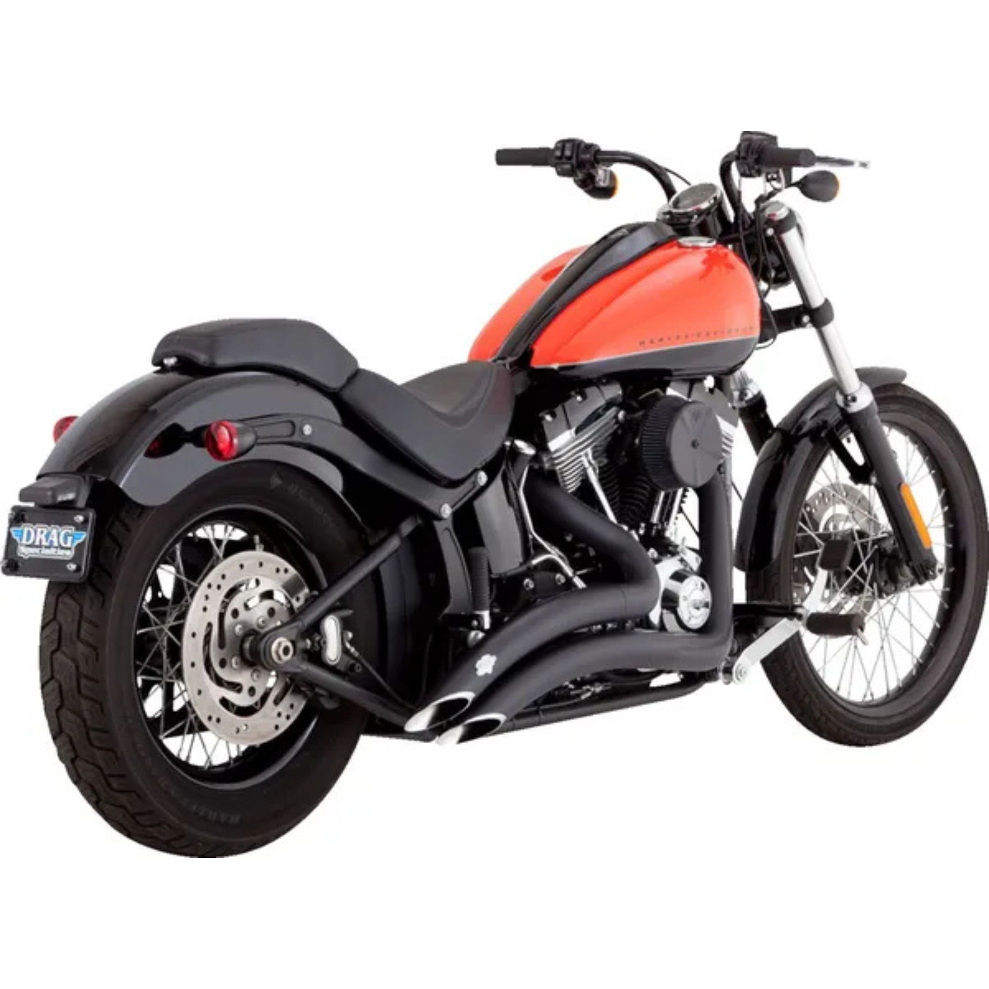 VANCE & HINES - Echappement 2 en 2 Big Radius - Softail 86-17 - Chrome ou Noir