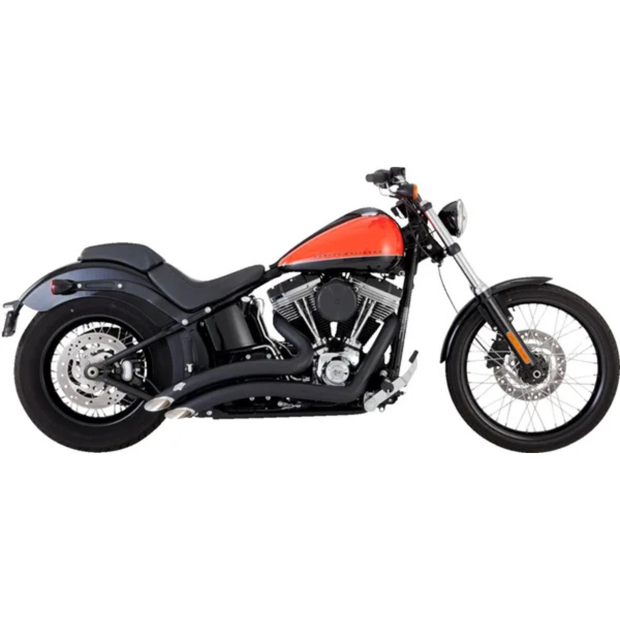 VANCE & HINES - Echappement 2 en 2 Big Radius - Softail 86-17 - Chrome ou Noir