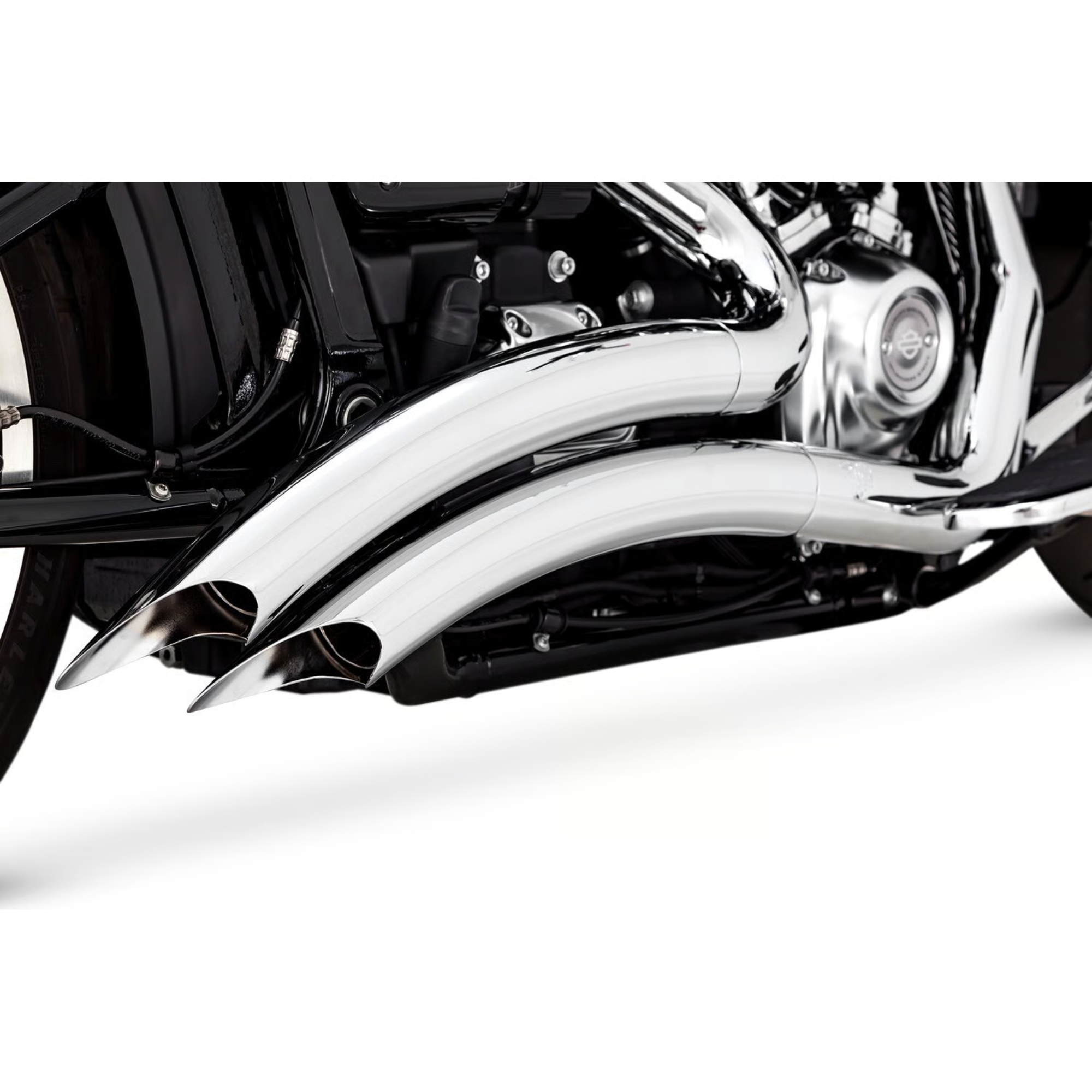 VANCE & HINES - Echappement 2 en 2 Big Radius PCX - 18-24 FXBR/FLFB 19-20 FXDR  - Chrome ou Noir