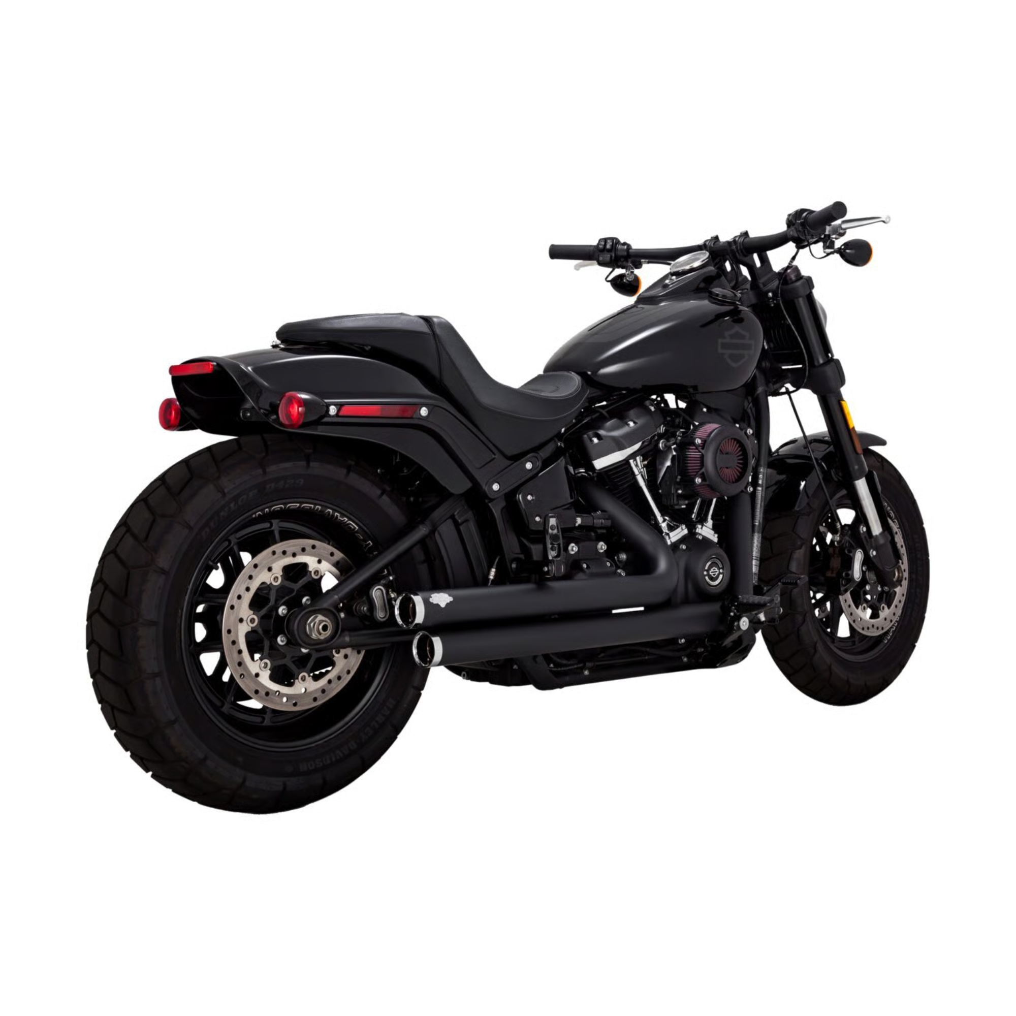 VANCE & HINES - Echappement 2 en 2 Big Shots Staggered PCX - Softail 18-24 - Chrome ou Noir