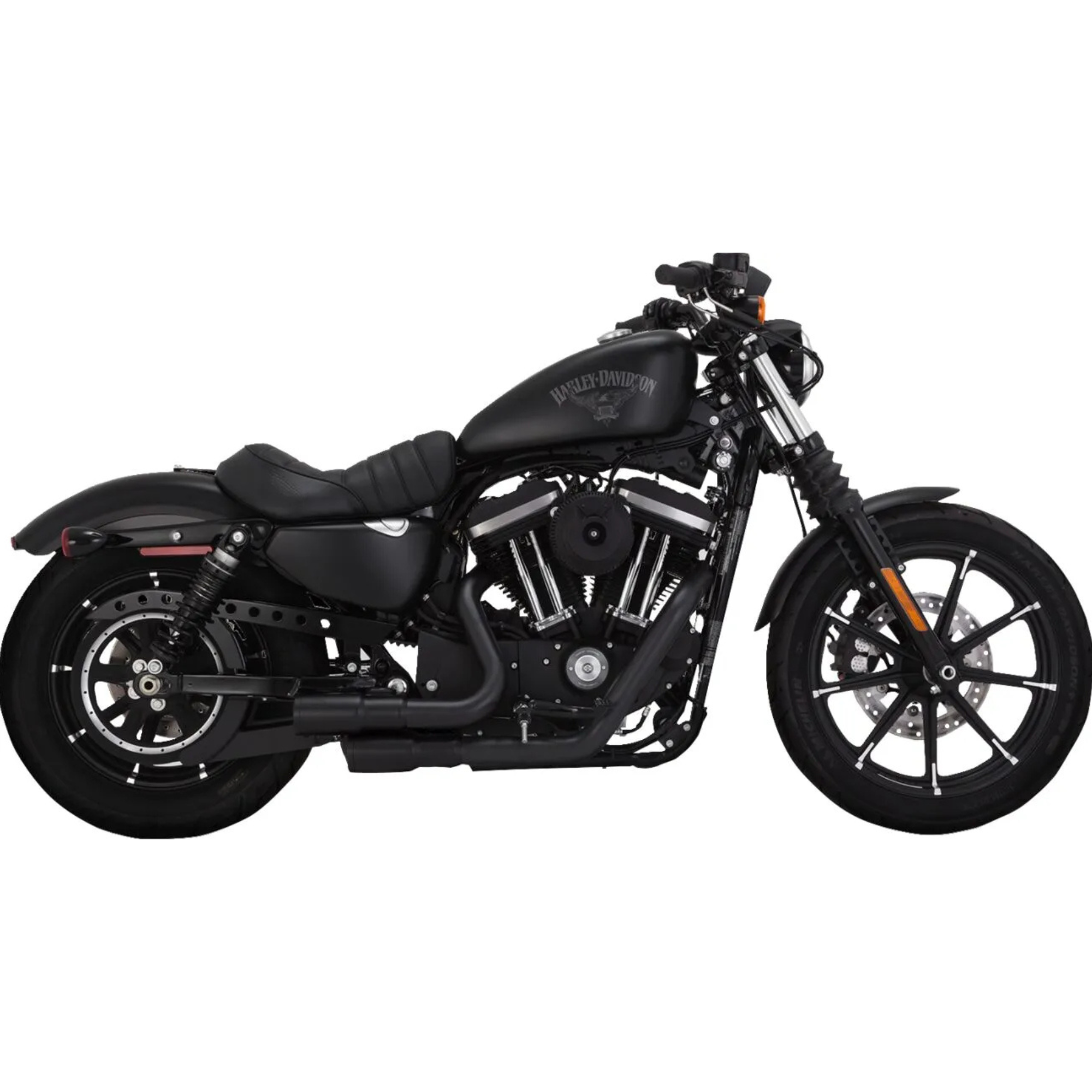 VANCE & HINES - Echappement 2 en 2 Mini Grenades PCX - Sportster XL 14-20 - Noir