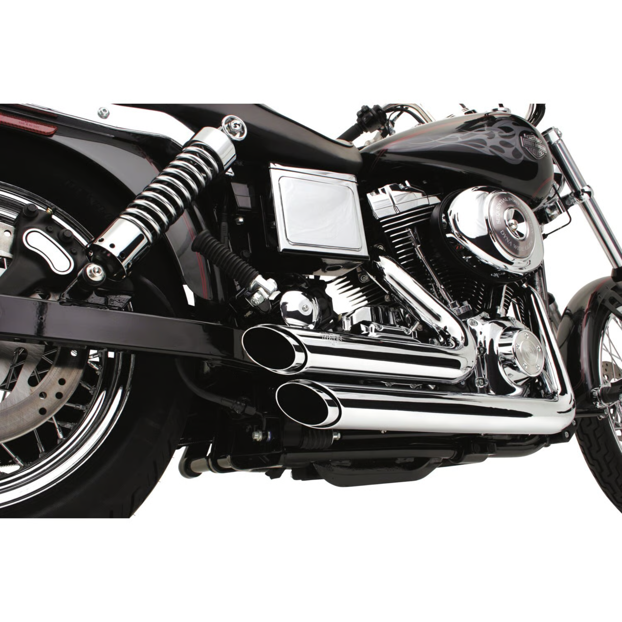 VANCE & HINES - Echappement 2 en 2 Shortshots Staggered - Dyna 91-05 - Chrome
