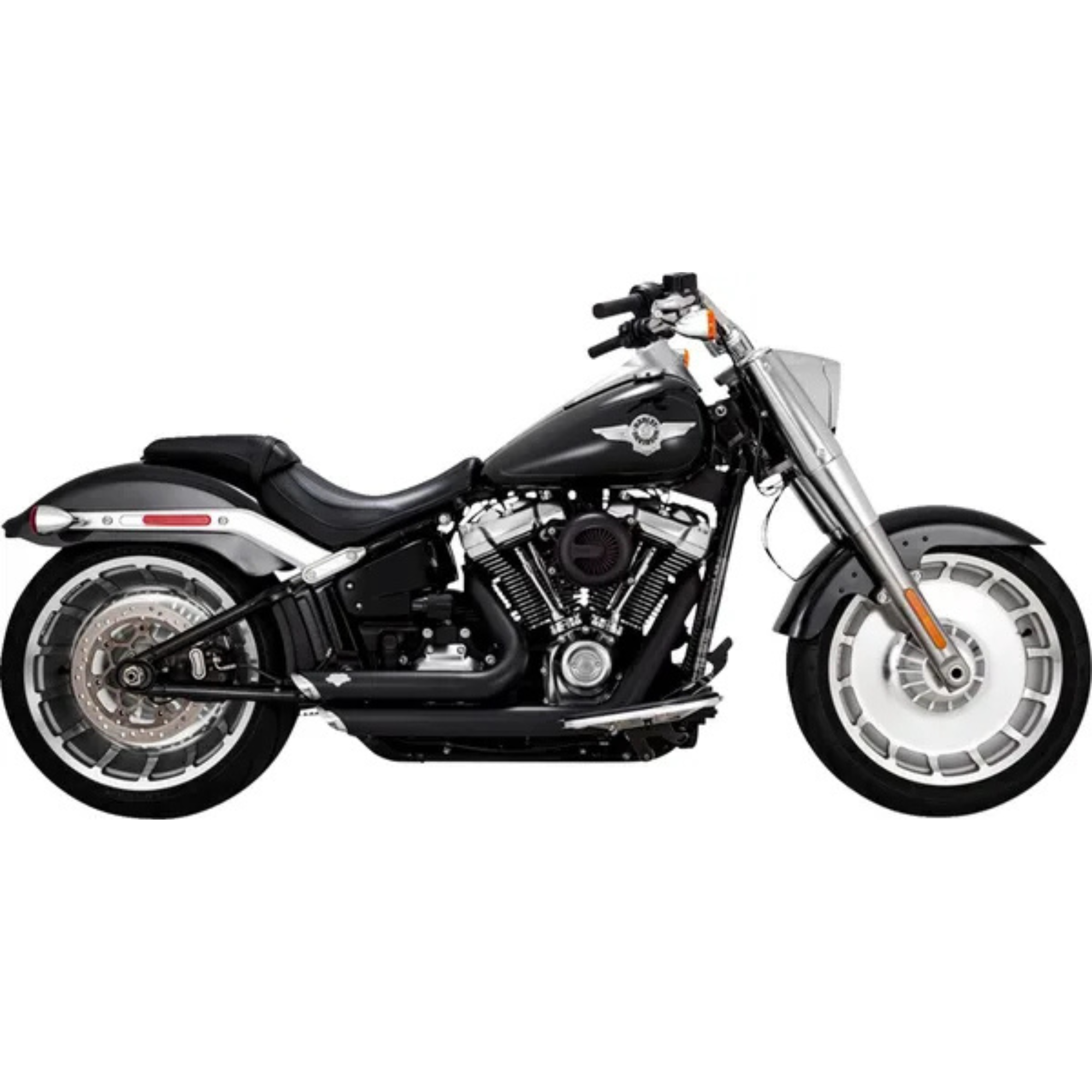 VANCE & HINES - Echappement 2 en 2 Shortshots Staggered PCX - 18-24 - Softail FXDR,FLFB(S) FXBRS,FXBLR  - Chrome ou Noir