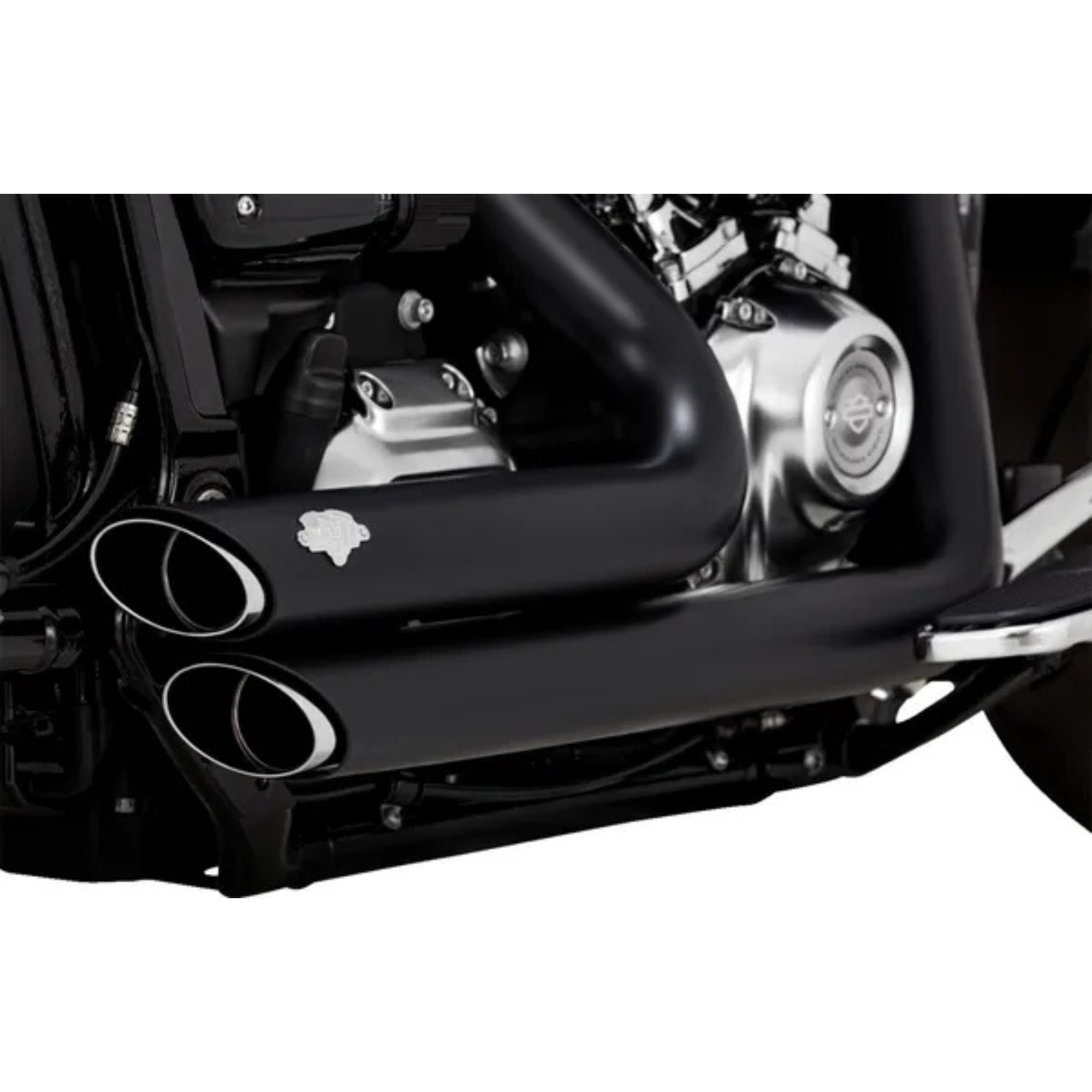 VANCE & HINES - Echappement 2 en 2 Shortshots Staggered PCX - 18-24 - Softail FXDR,FLFB(S) FXBRS,FXBLR  - Chrome ou Noir