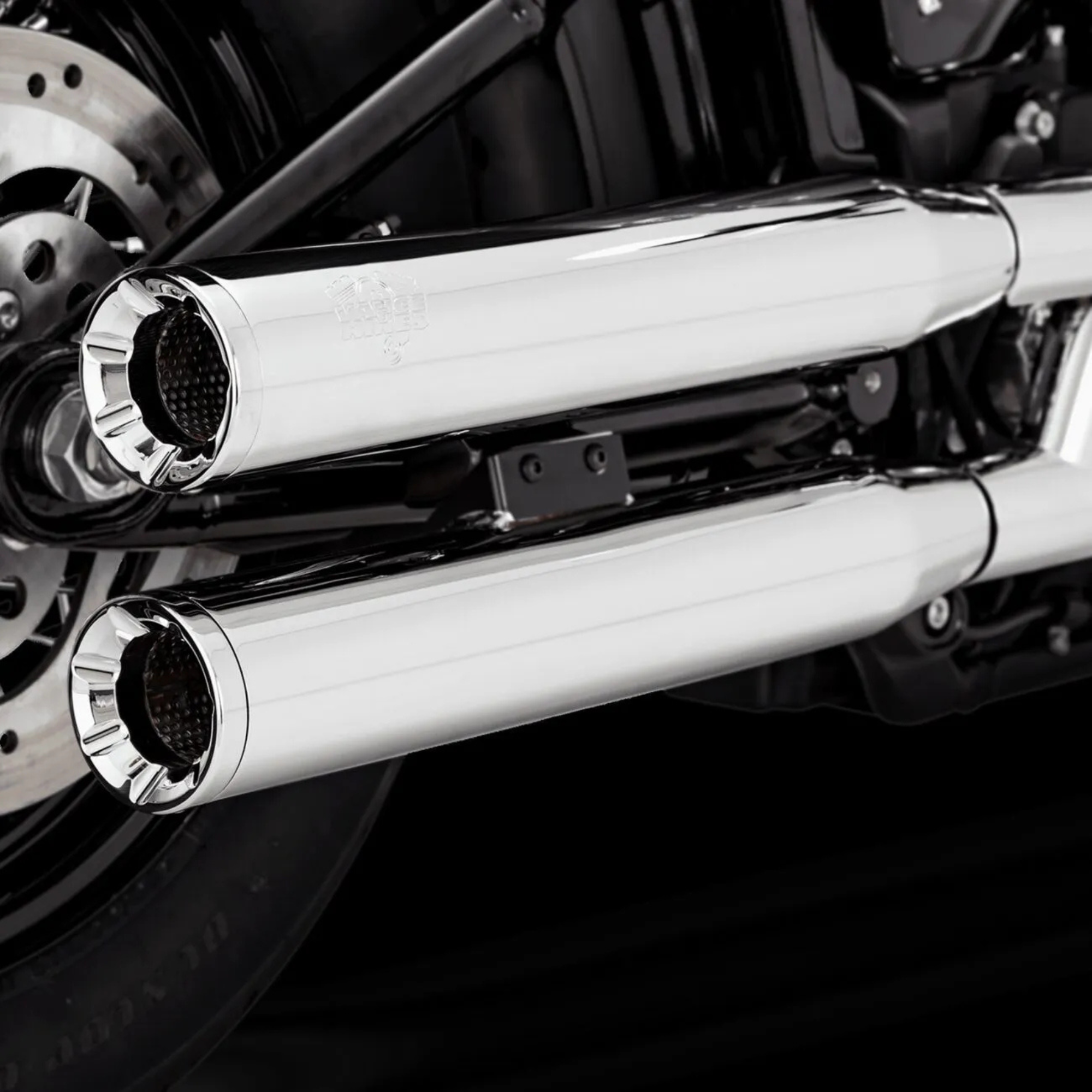 VANCE & HINES - Silencieux 3" Eliminator 300 PCX - Softail 18-24 Chrome ou Noir