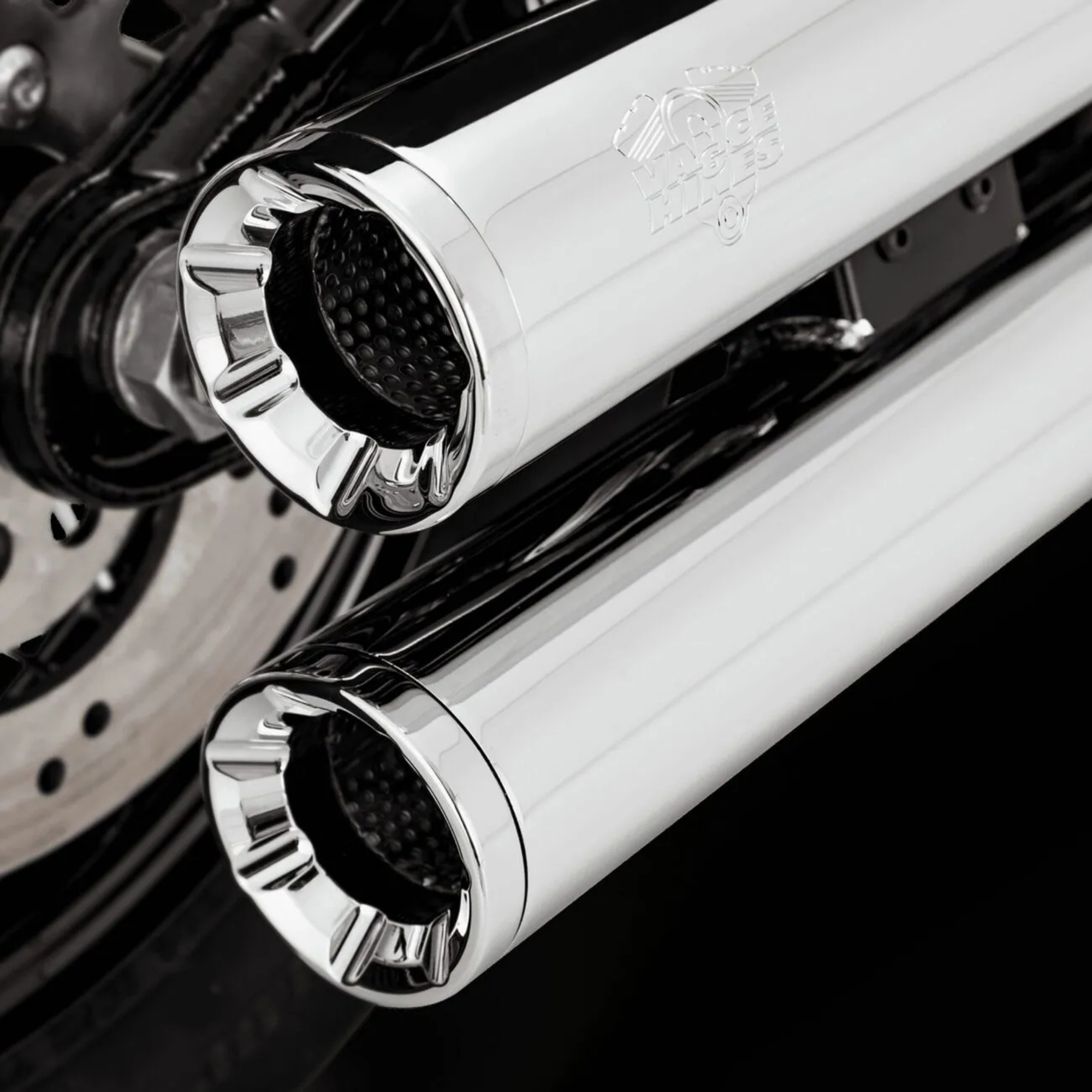 VANCE & HINES - Silencieux 3" Eliminator 300 PCX - Softail 18-24 Chrome ou Noir