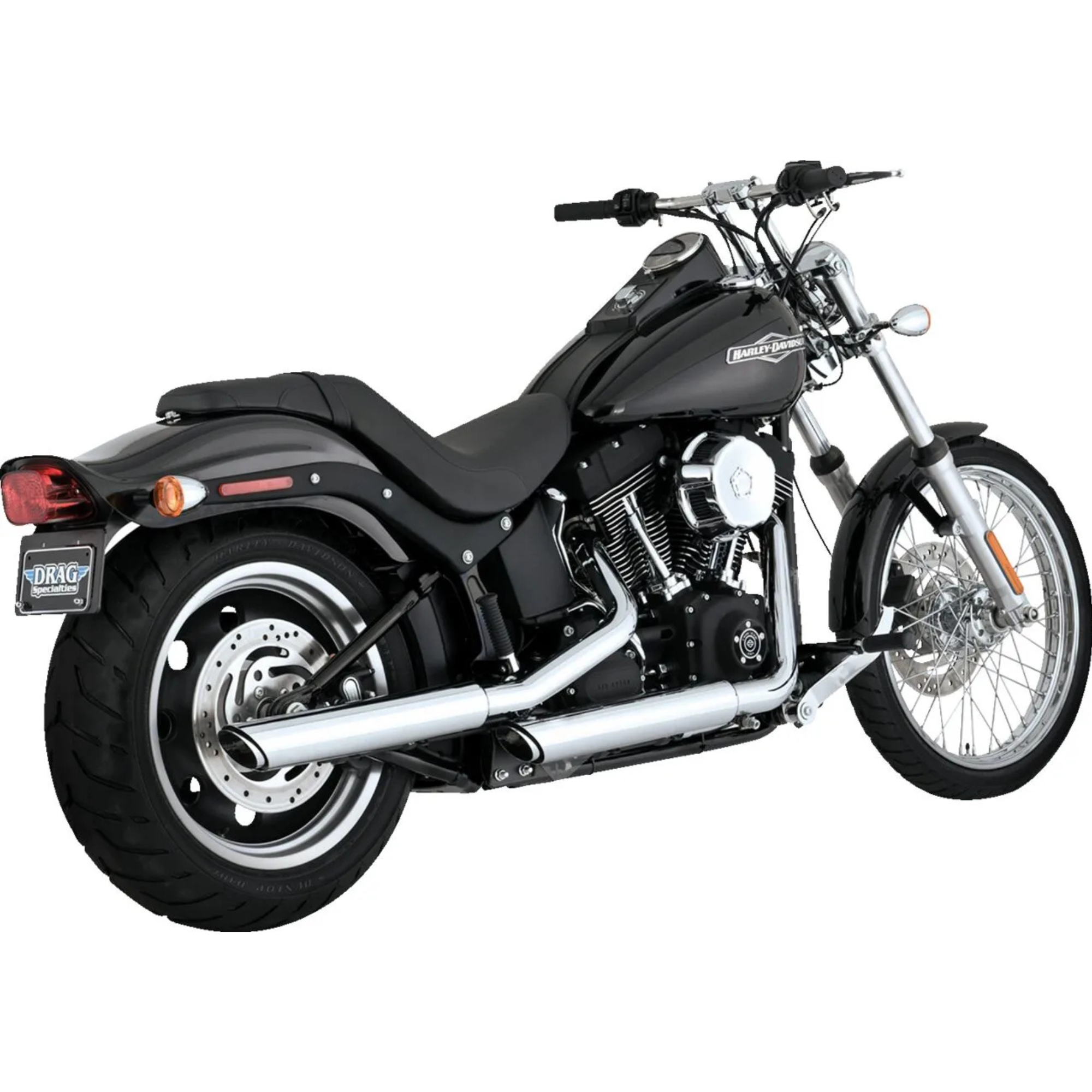 VANCE & HINES - Silencieux 3" Twin Slash - Softail 07-09 Chrome ou Noir