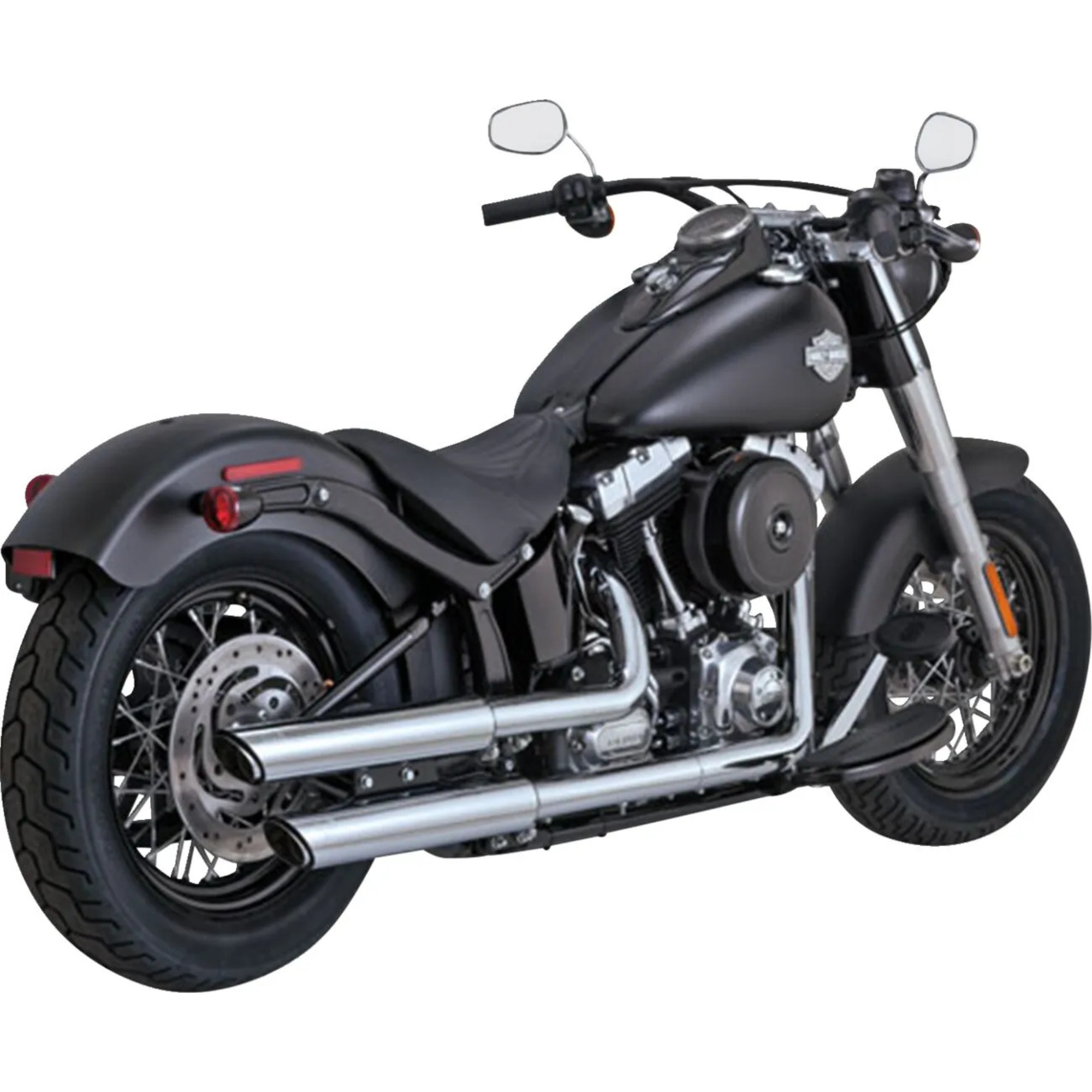 VANCE & HINES - Silencieux 3" Twin Slash PCX - Softail 10-17 Chrome ou Noir