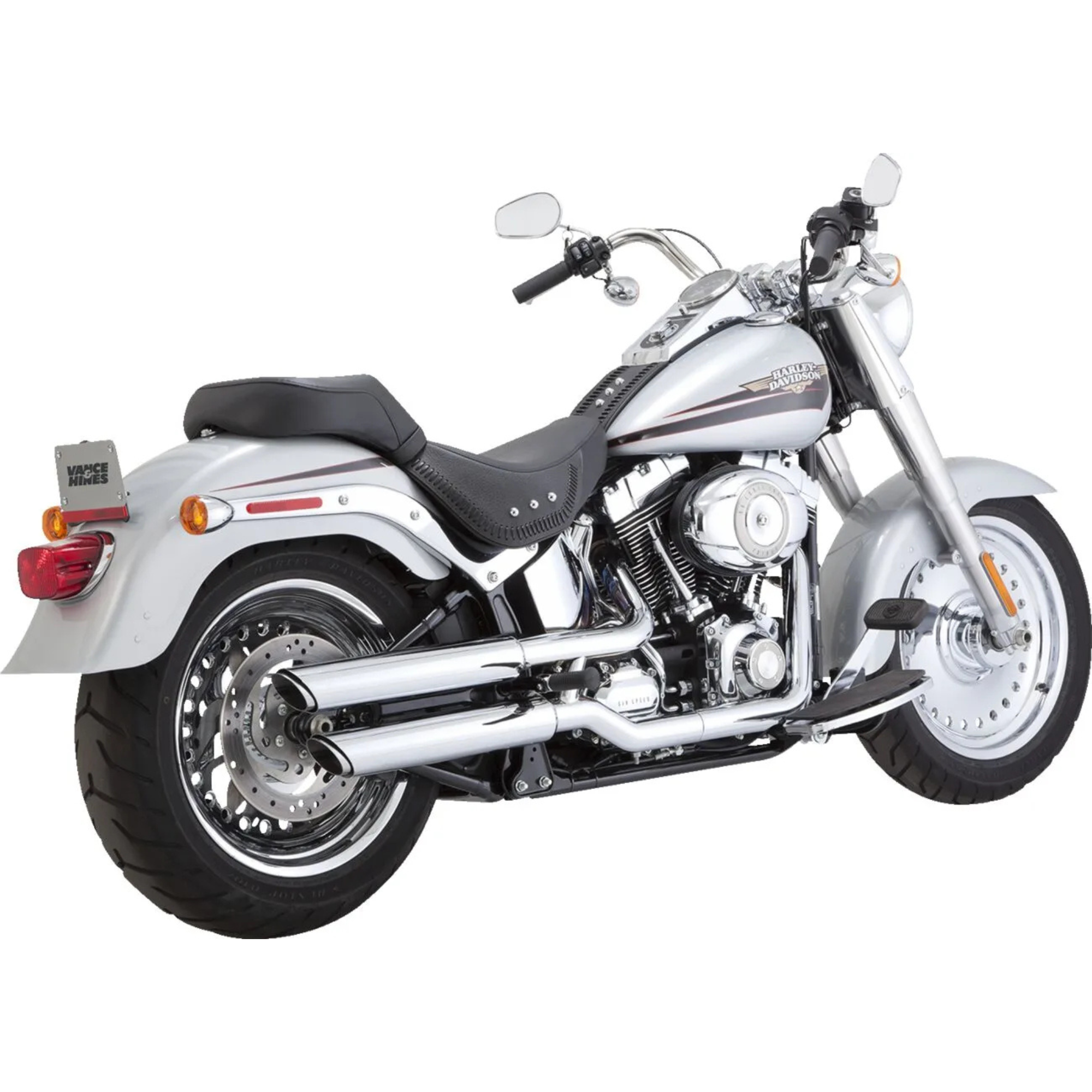 VANCE & HINES - Silencieux 3" Twin Slash PCX - Softail 10-17 Chrome ou Noir
