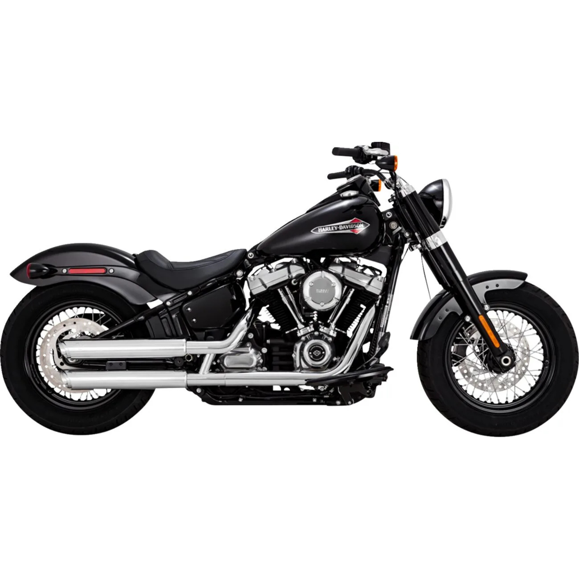 VANCE & HINES - Silencieux 3" Twin Slash PCX - Softail 18-24 Chrome ou Noir