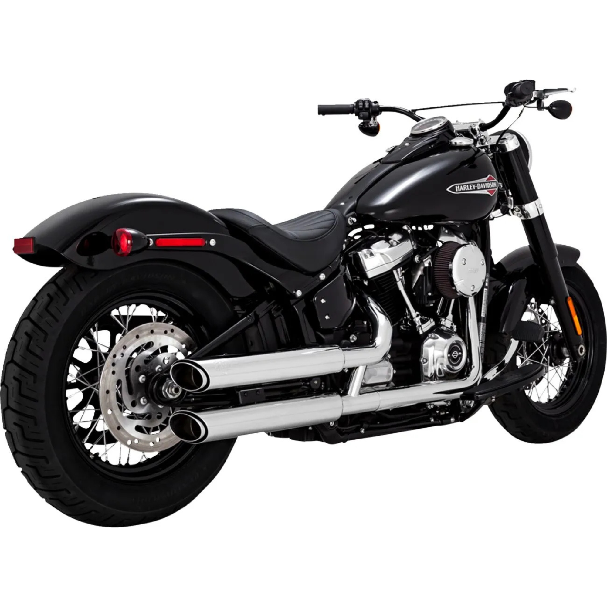 VANCE & HINES - Silencieux 3" Twin Slash PCX - Softail 18-24 Chrome ou Noir