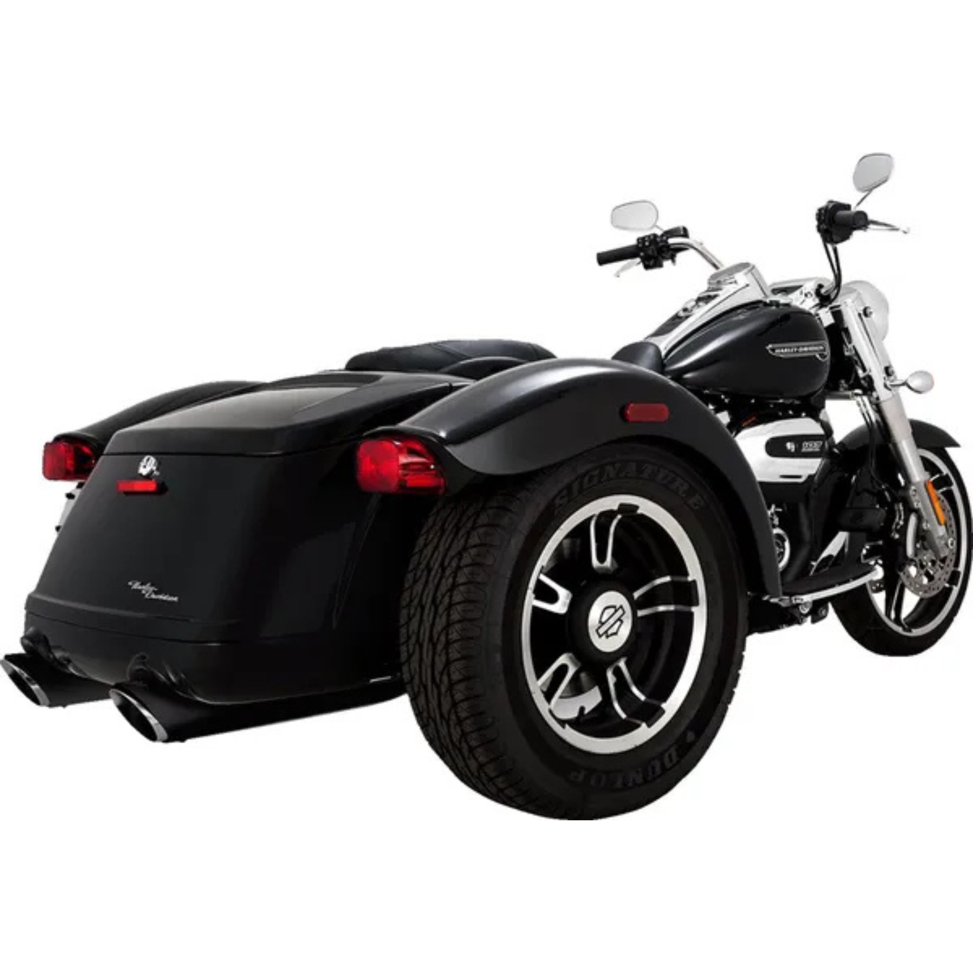 VANCE & HINES - Silencieux 4" Twin Slash - Trike 17+ Noir ou Chrome
