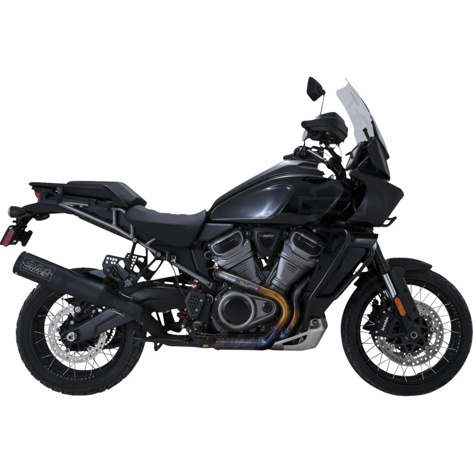 VANCE & HINES - Silencieux HI-Output 450 - Pan America 21-26 - Noir ou Inox brossé