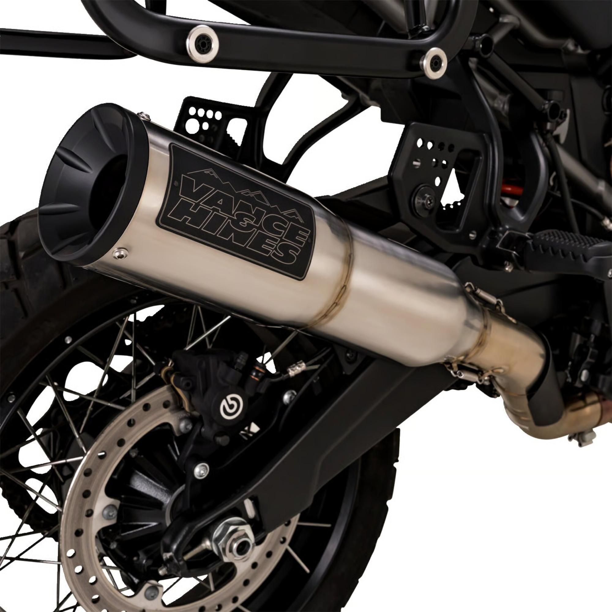 VANCE & HINES - Silencieux HI-Output 450 - Pan America 21-26 - Noir ou Inox brossé