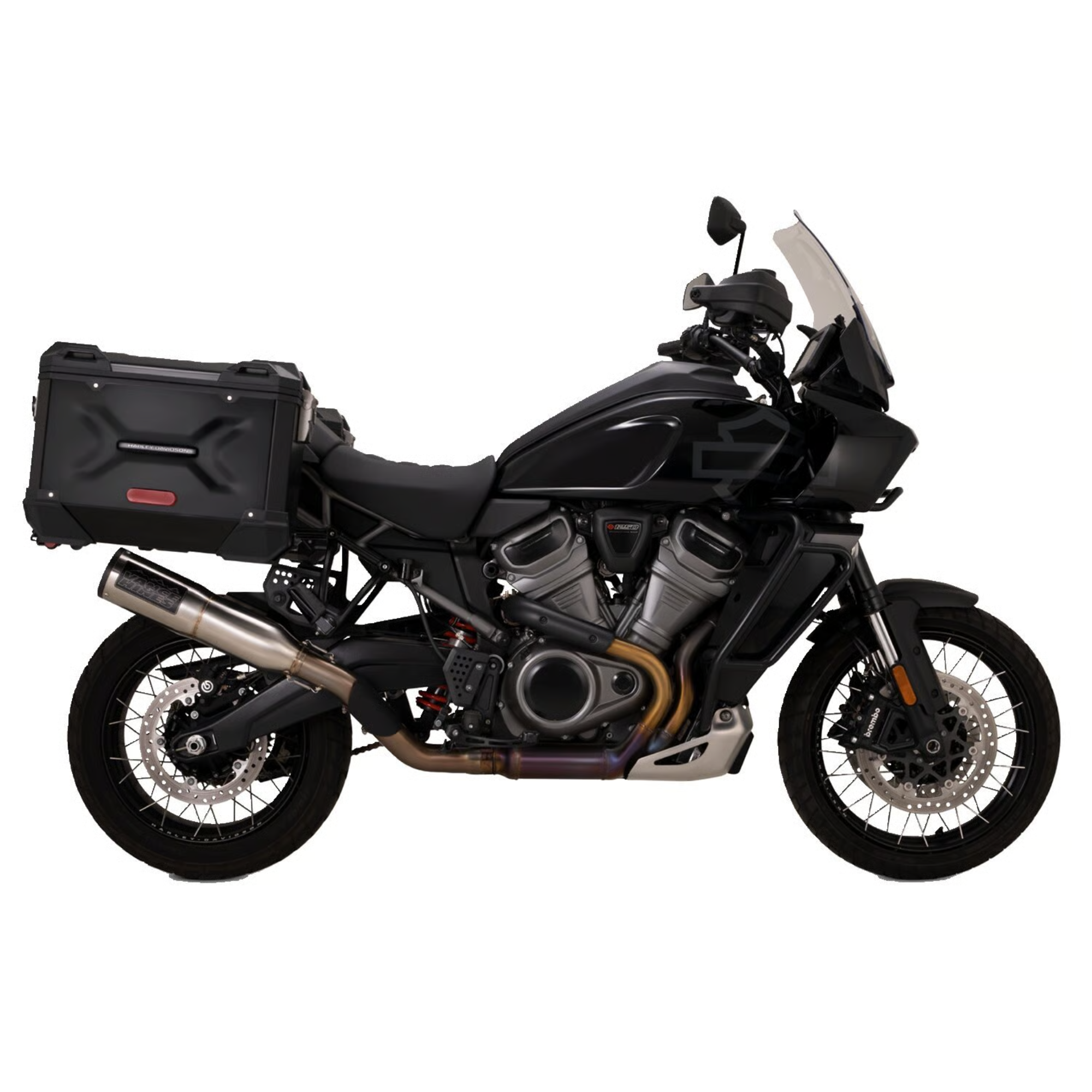 VANCE & HINES - Silencieux HI-Output 450 - Pan America 21-26 - Noir ou Inox brossé