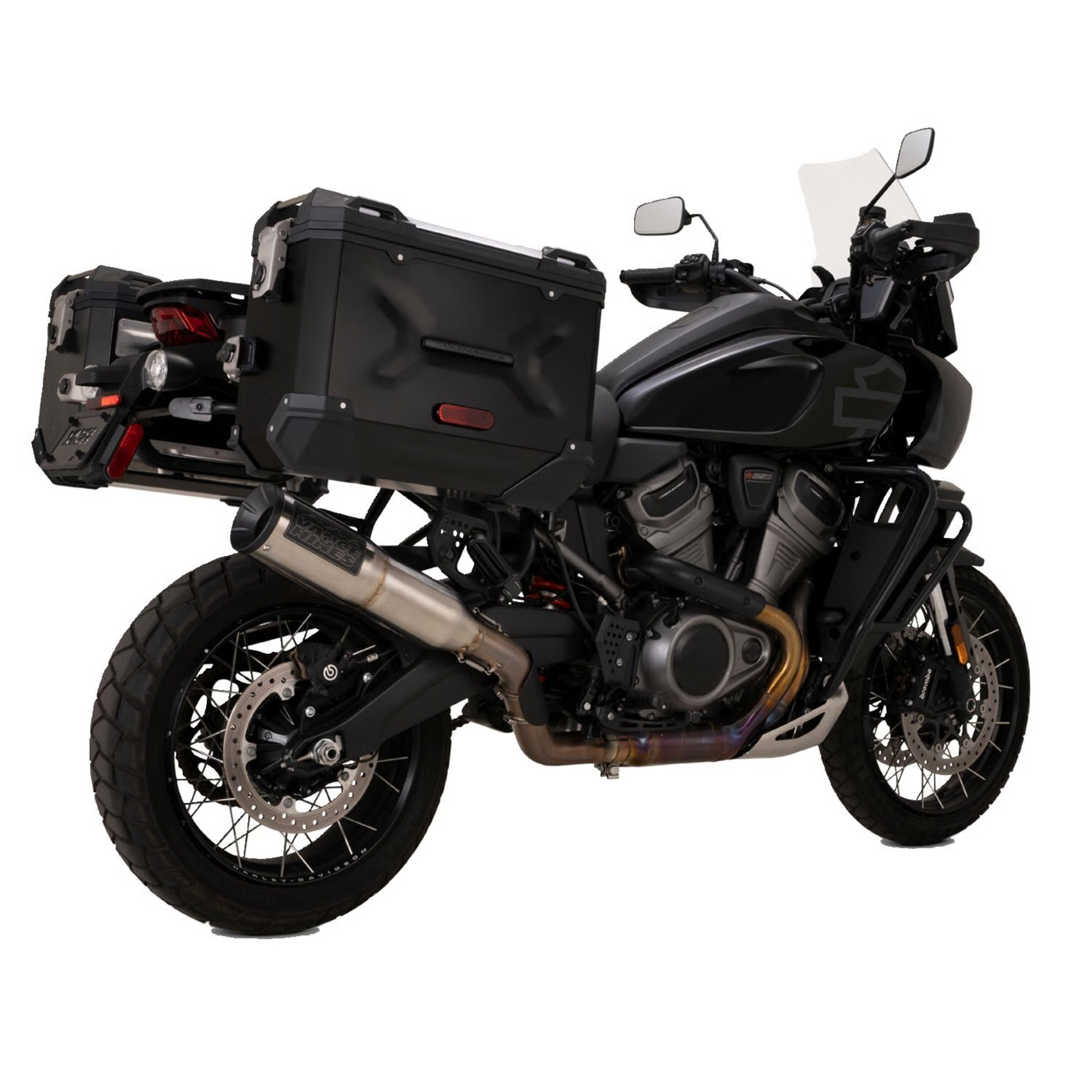 VANCE & HINES - Silencieux HI-Output 450 - Pan America 21-26 - Noir ou Inox brossé