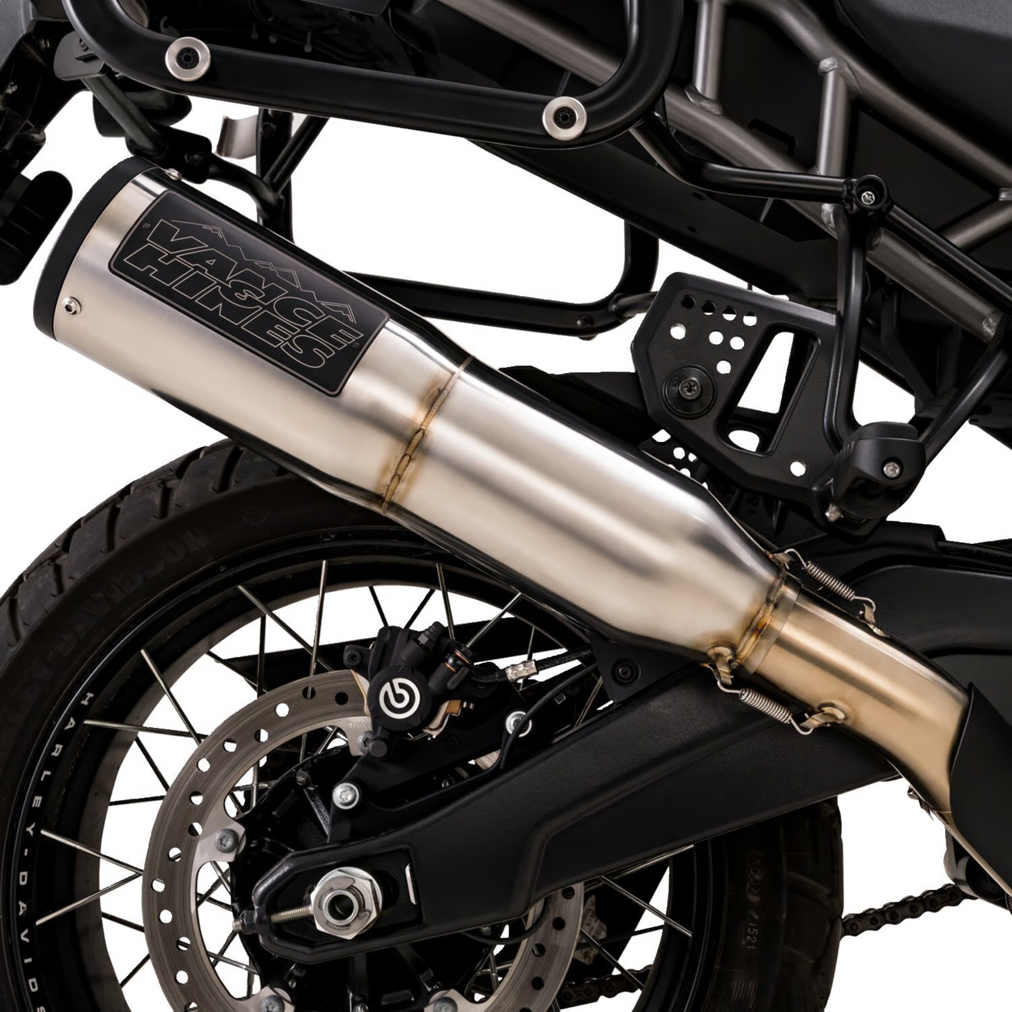 VANCE & HINES - Silencieux HI-Output 450 - Pan America 21-26 - Noir ou Inox brossé