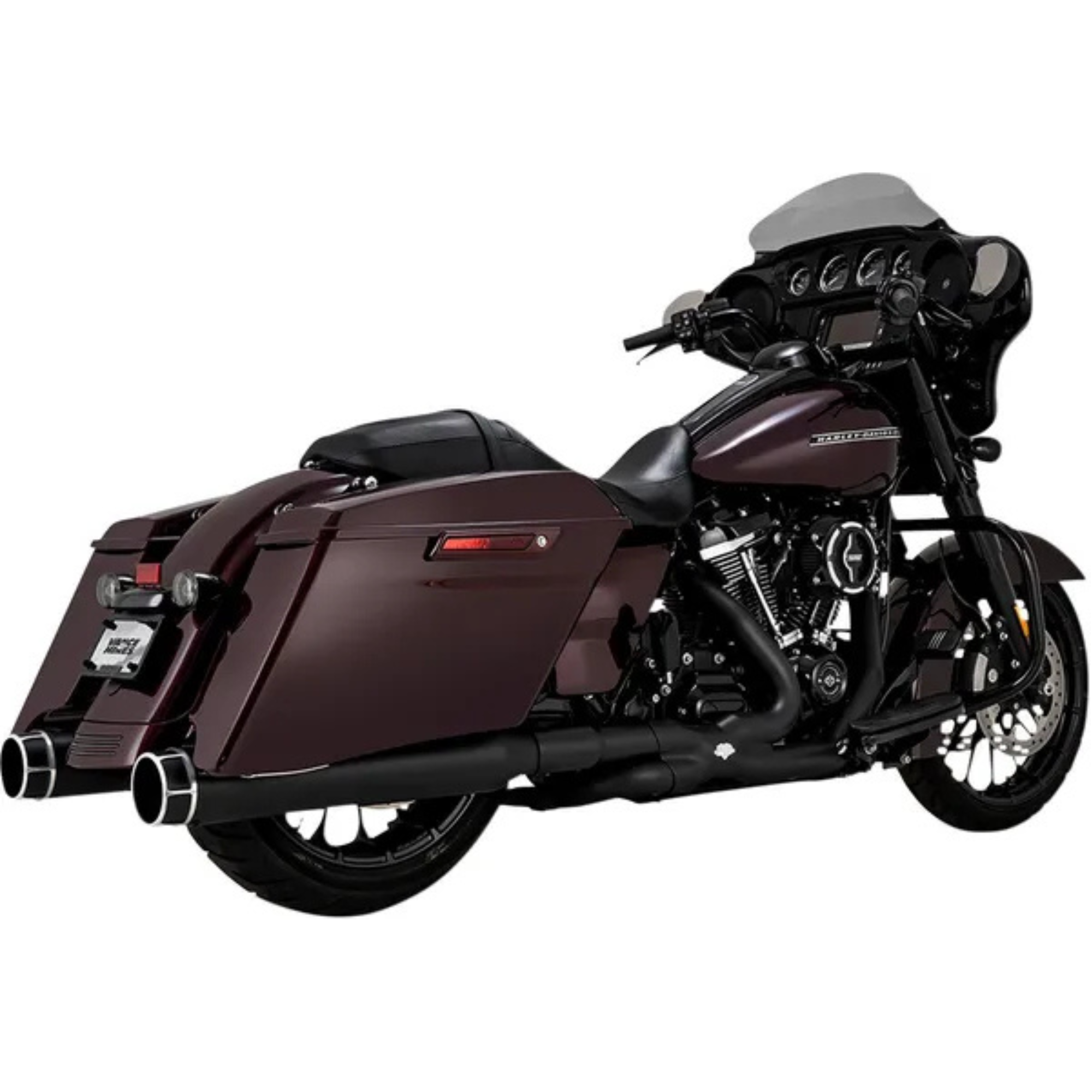 VANCE & HINES - Silencieux Torquer 450 - Touring 17+ Chrome, Noir ou Noir embouts chromés