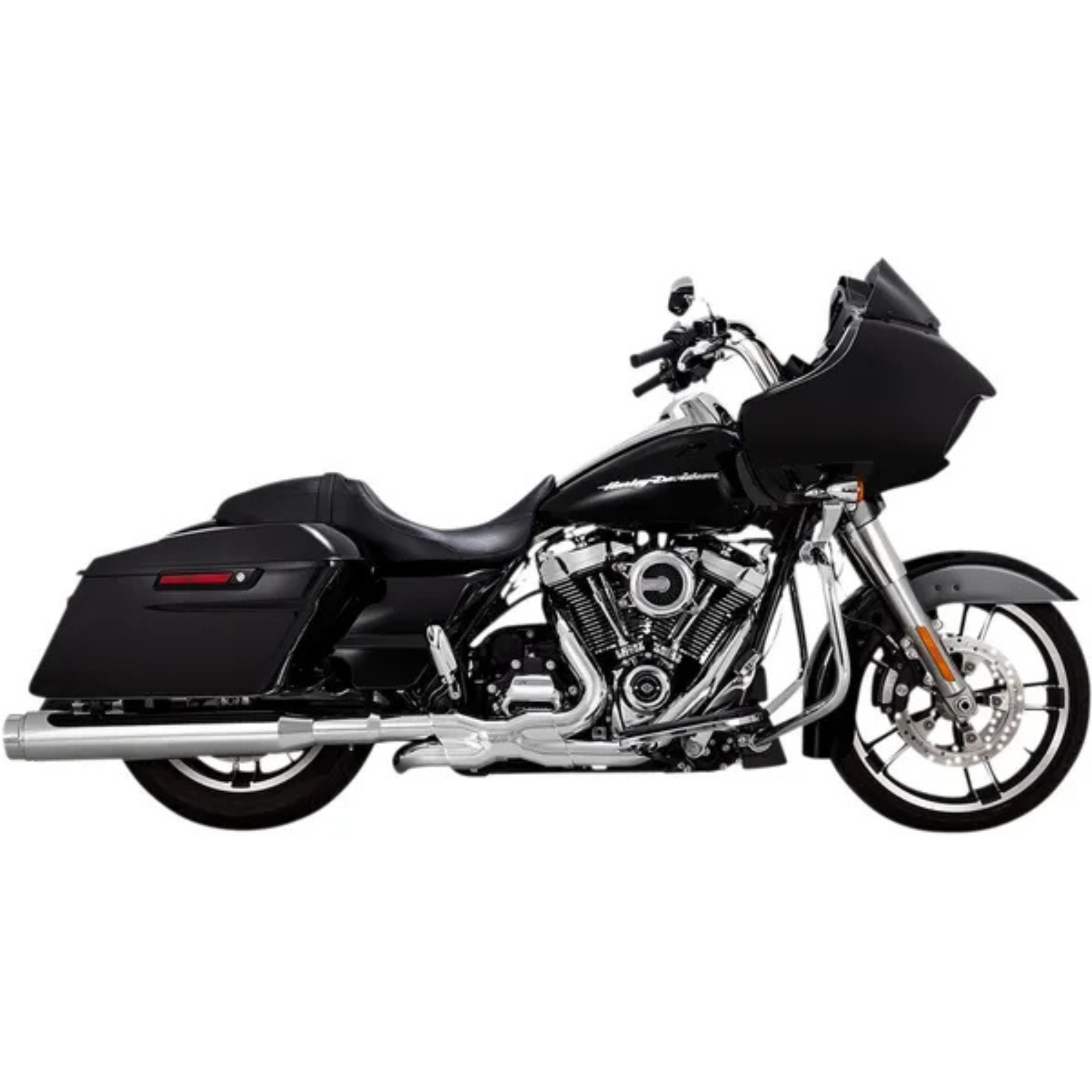 VANCE & HINES - Silencieux Torquer 450 - Touring 17+ Chrome, Noir ou Noir embouts chromés
