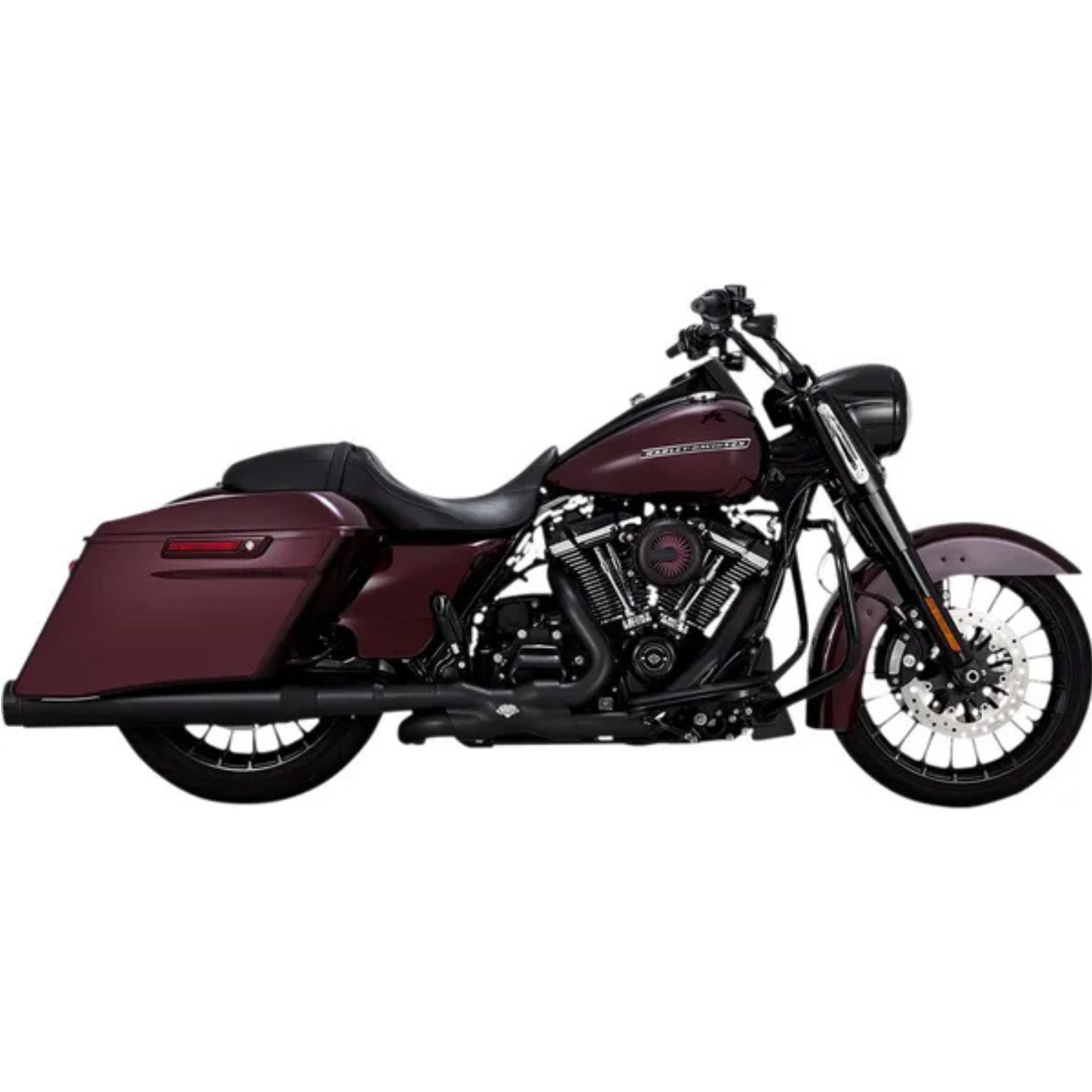 VANCE & HINES - Silencieux Torquer 450 - Touring 17+ Chrome, Noir ou Noir embouts chromés
