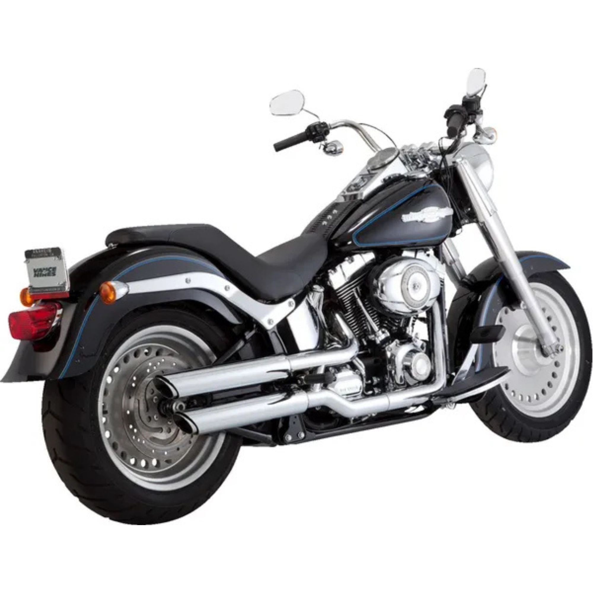 VANCE & HINES - Silencieux 3" Twin Slash - Softail 07-09 Chrome ou Noir