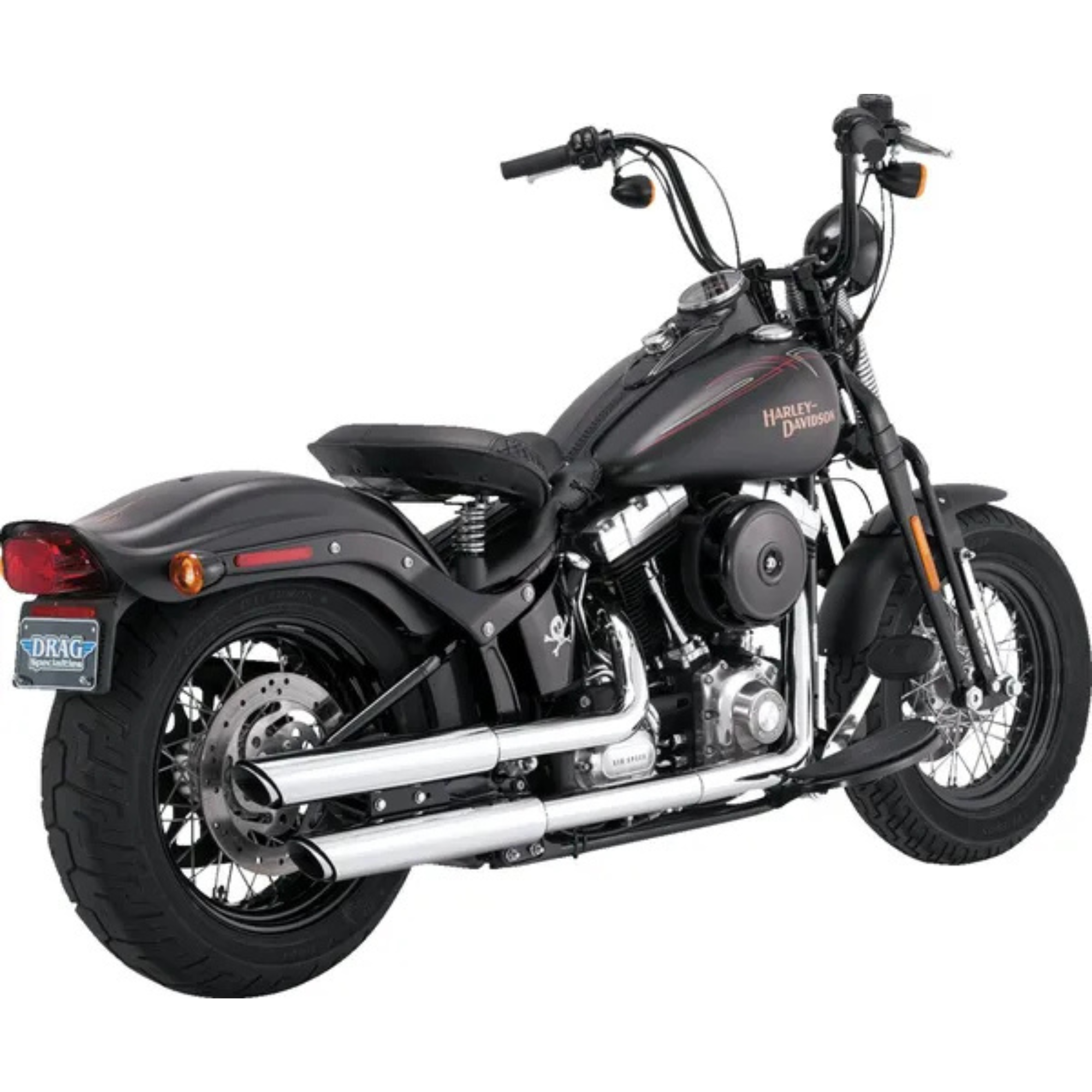 VANCE & HINES - Silencieux 3" Twin Slash - Softail 07-09 Chrome ou Noir