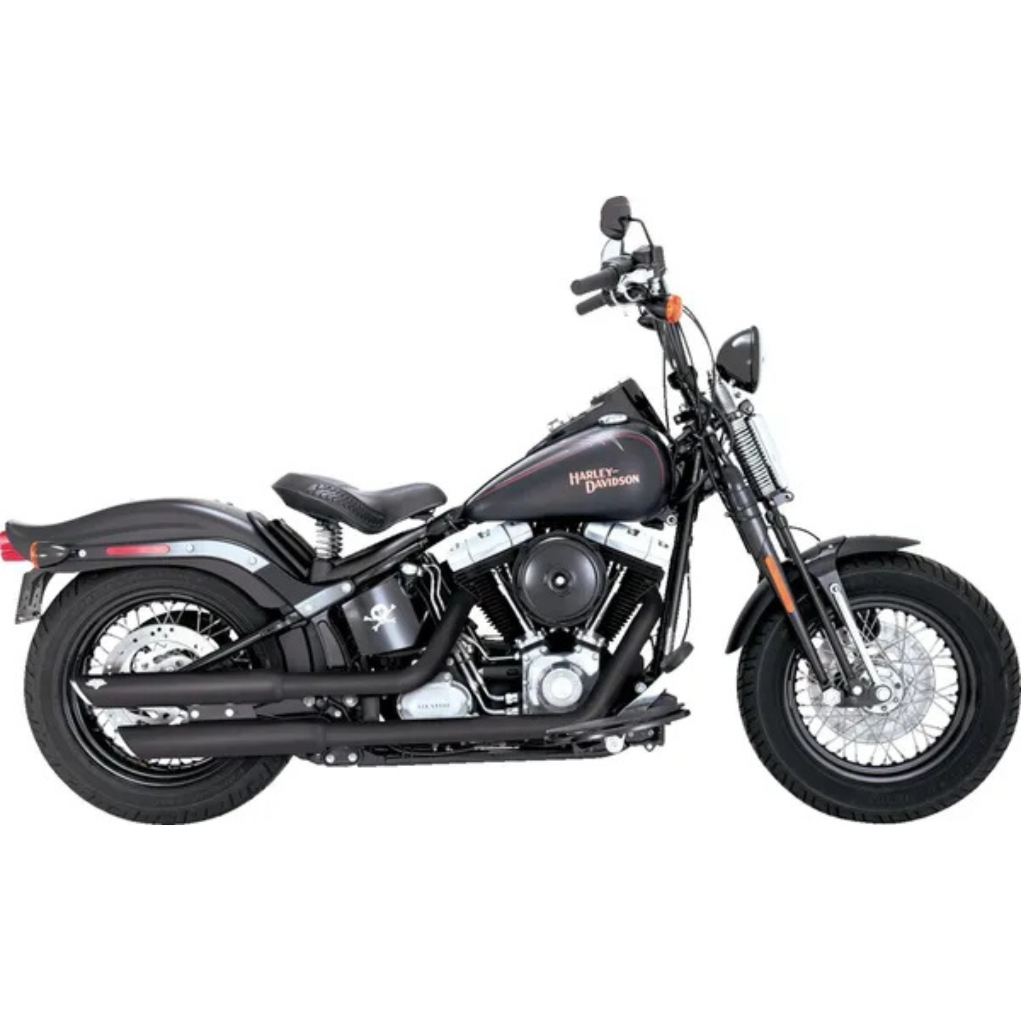 VANCE & HINES - Silencieux 3" Twin Slash - Softail 07-09 Chrome ou Noir