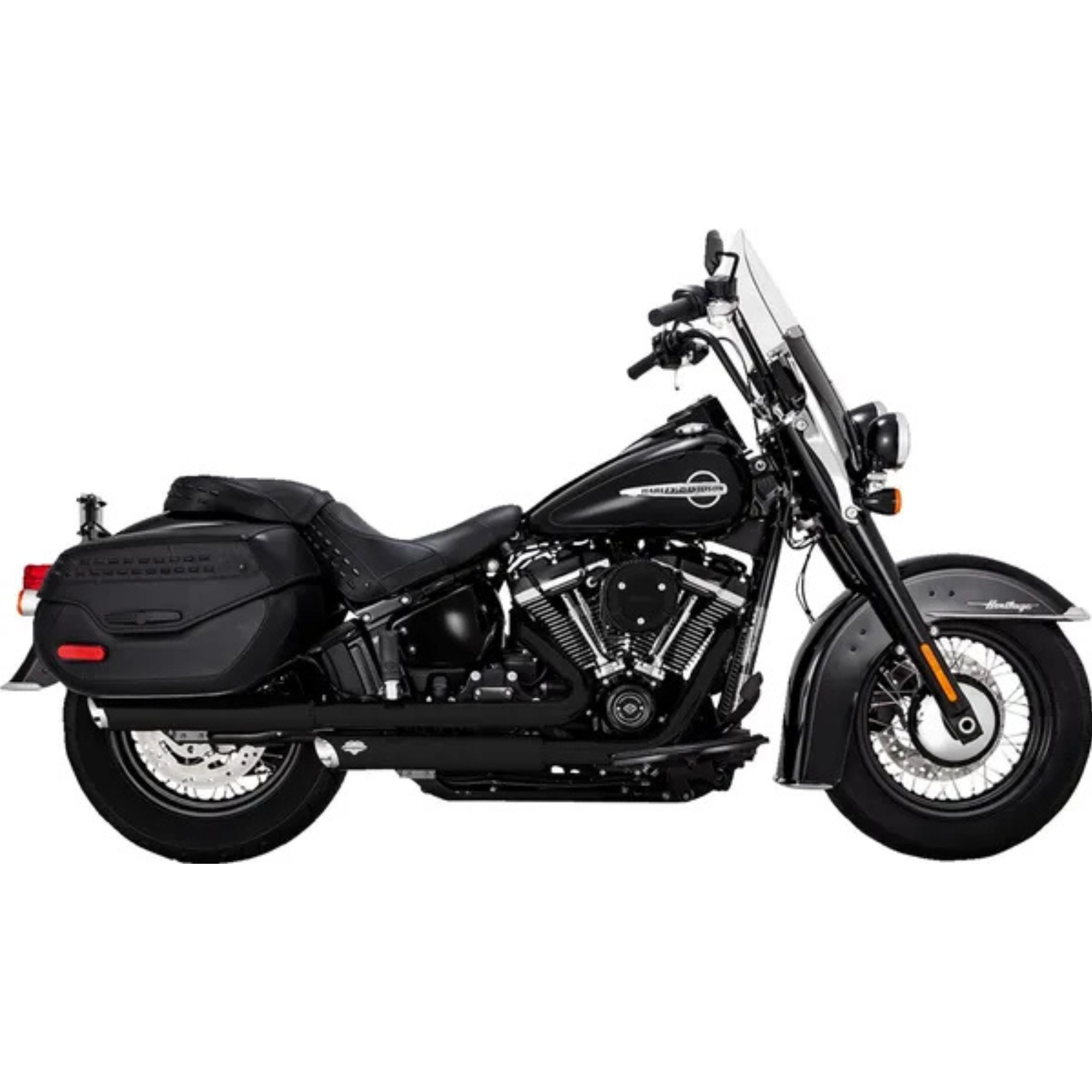 VANCE & HINES - Silencieux 3" Twin Slash PCX - Softail FLI, FLHC(S), FLDE 18-24 Chrome ou Noir