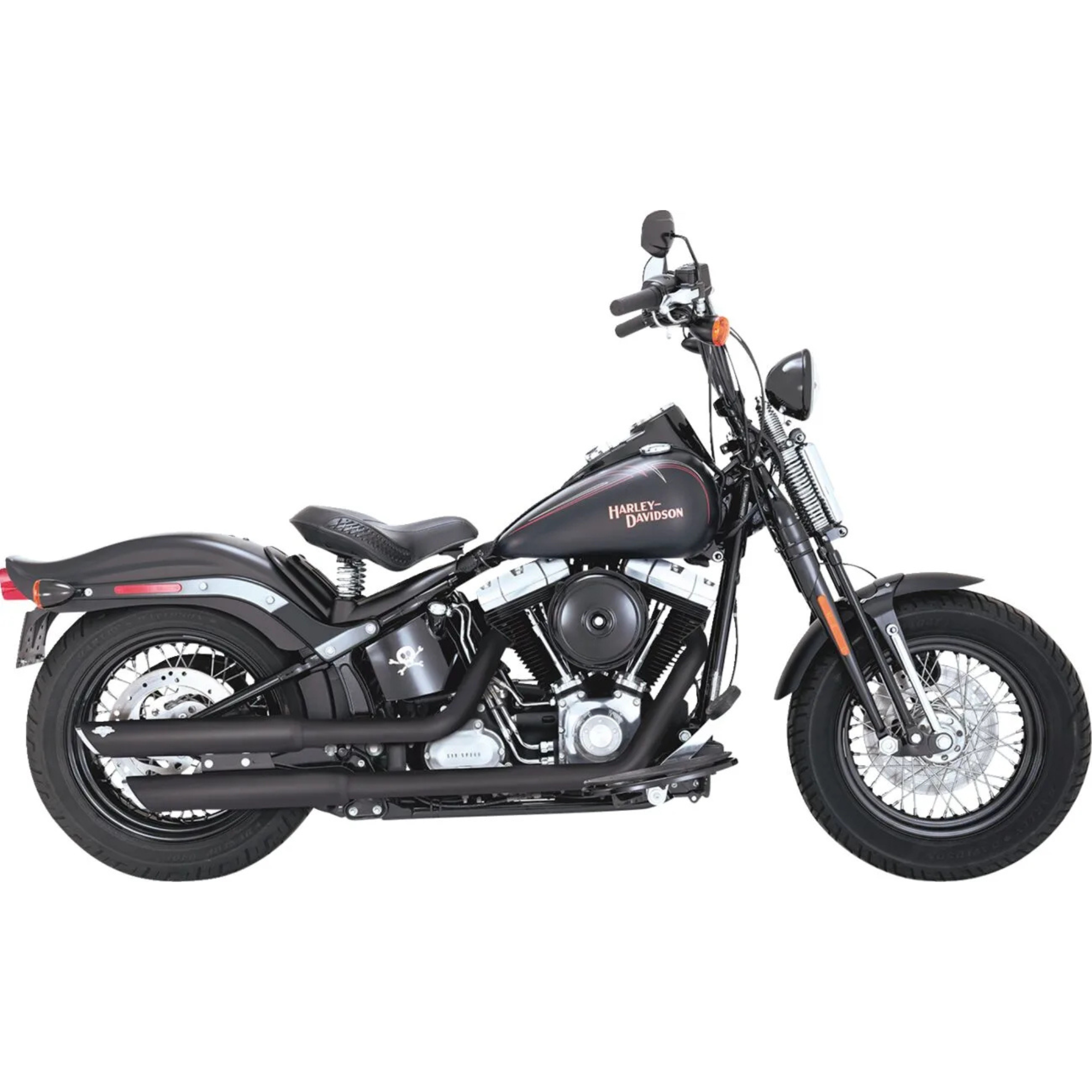 VANCE & HINES - Silencieux 3" Twin Slash PCX - Softail 10-17 Chrome ou Noir