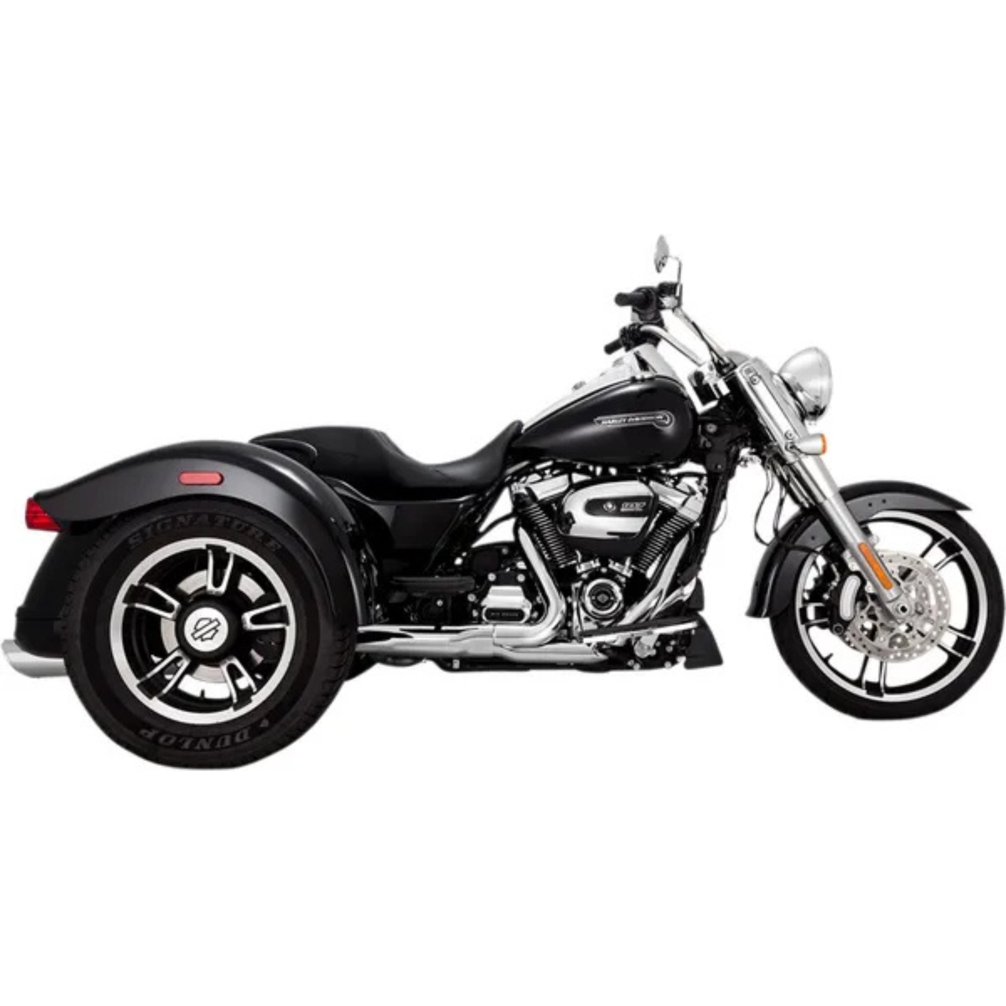 VANCE & HINES - Silencieux 4" Twin Slash - Trike 17+ Noir ou Chrome