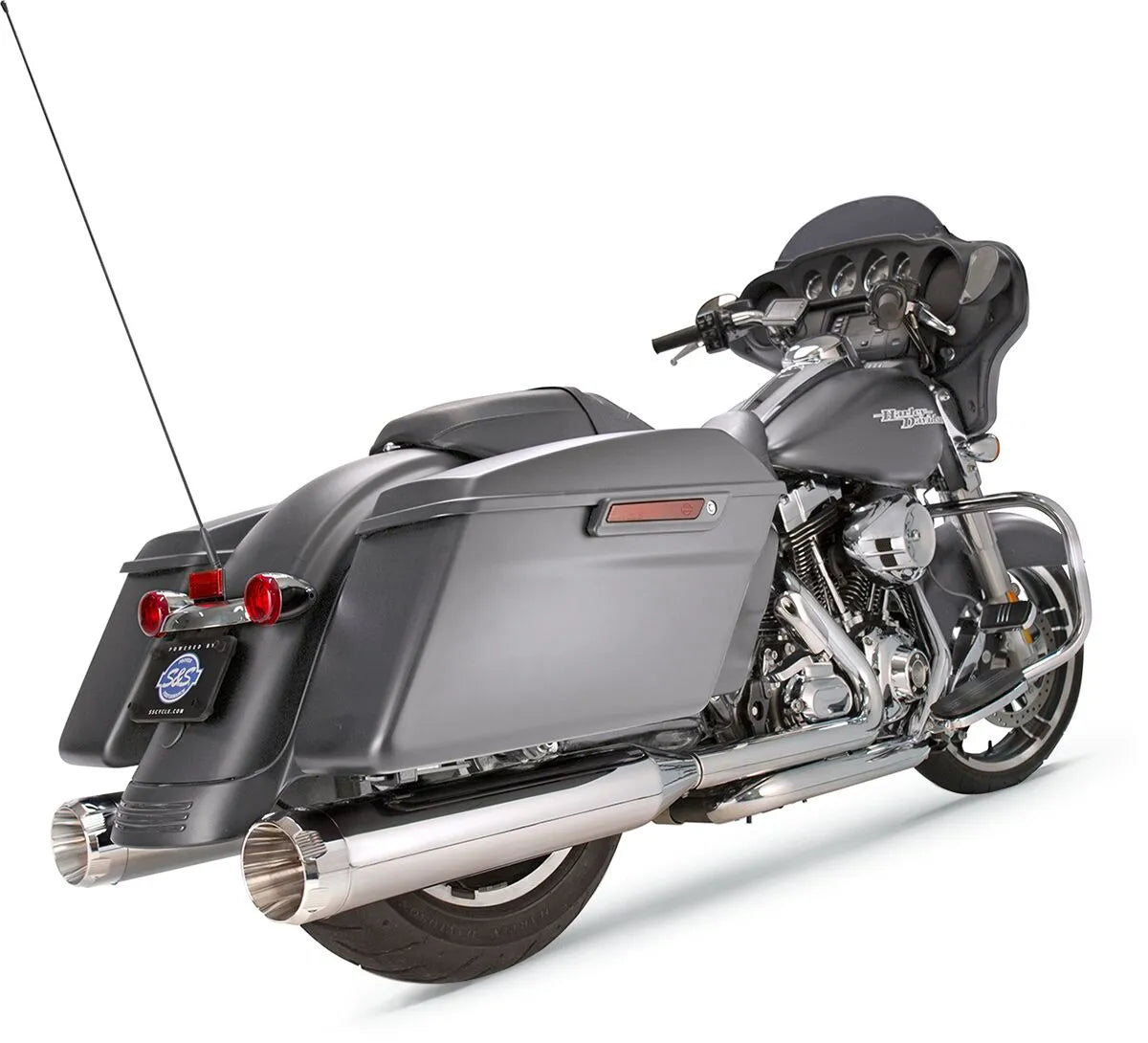 S&S - MK45 Performance Mufflers - Chrome Thruster End Caps - 99-16 Touring - Chrome