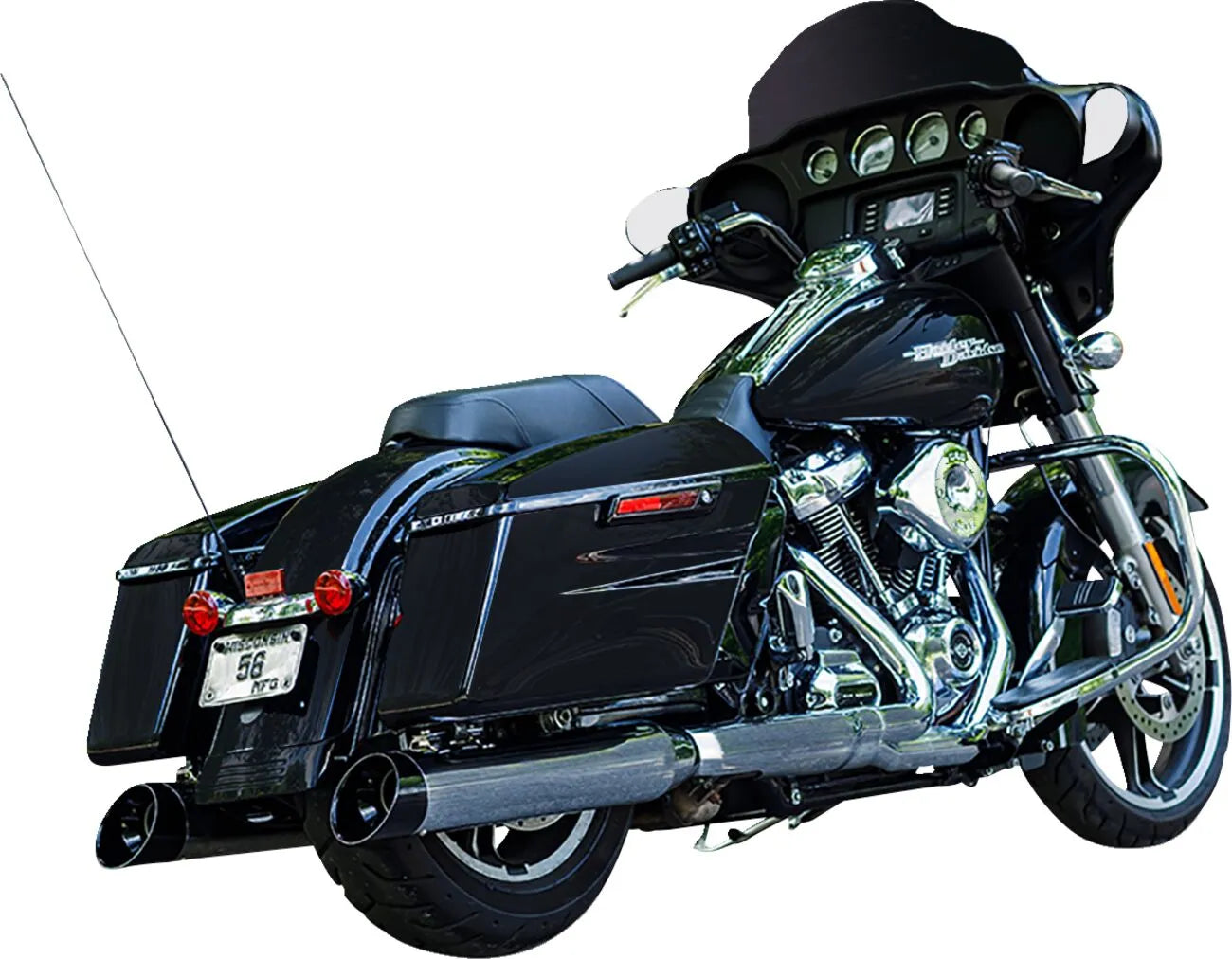 S&S - Silencieux MK45 performance - Embout Cutlass noir - Touring 17-24 - Chrome