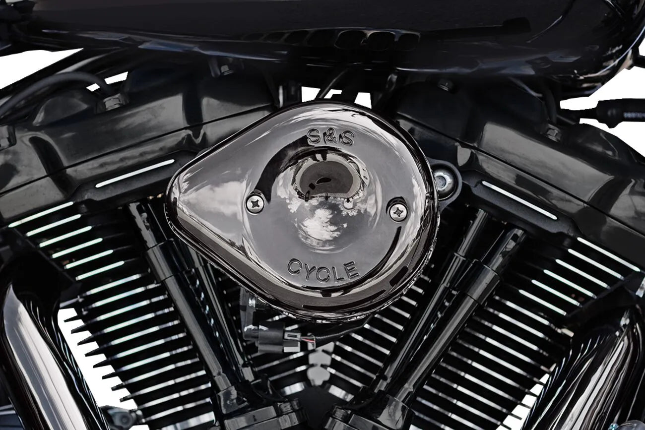 S&S - Filtre à air Stealth Mini Teardrop Lava Chrome - Softail M8