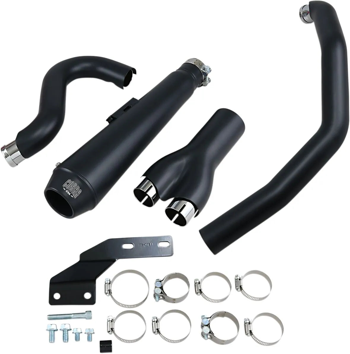 COBRA - El Diablo 2-into-1 Exhaust - Softail 12-17 - Black or Chrome