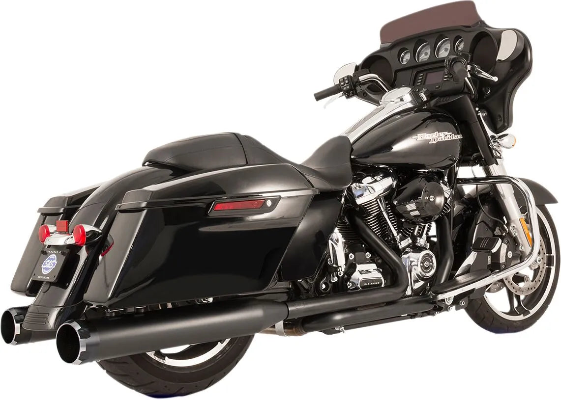 S&S - El Dorado 2-into-2 Exhaust - Touring 09-16 - Black or Chrome