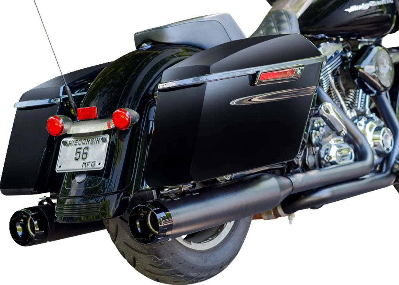 S&S - Silencieux MK45 performance - Embout Thruster black/machined - Touring 17-24 - Noir
