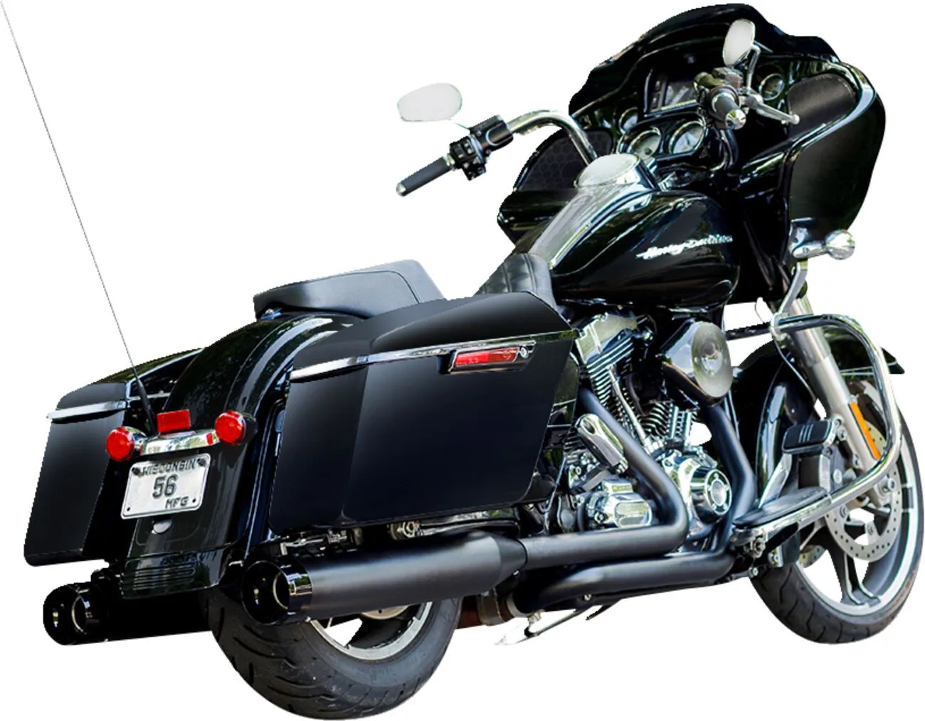S&S - Silencieux MK45 performance - Embout Thruster black/machined - Touring 17-24 - Noir
