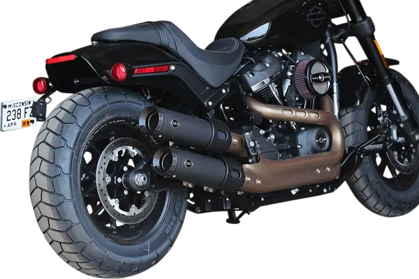 S&S - Silencieux Grand National - Softail M8Fat Bob - Noir