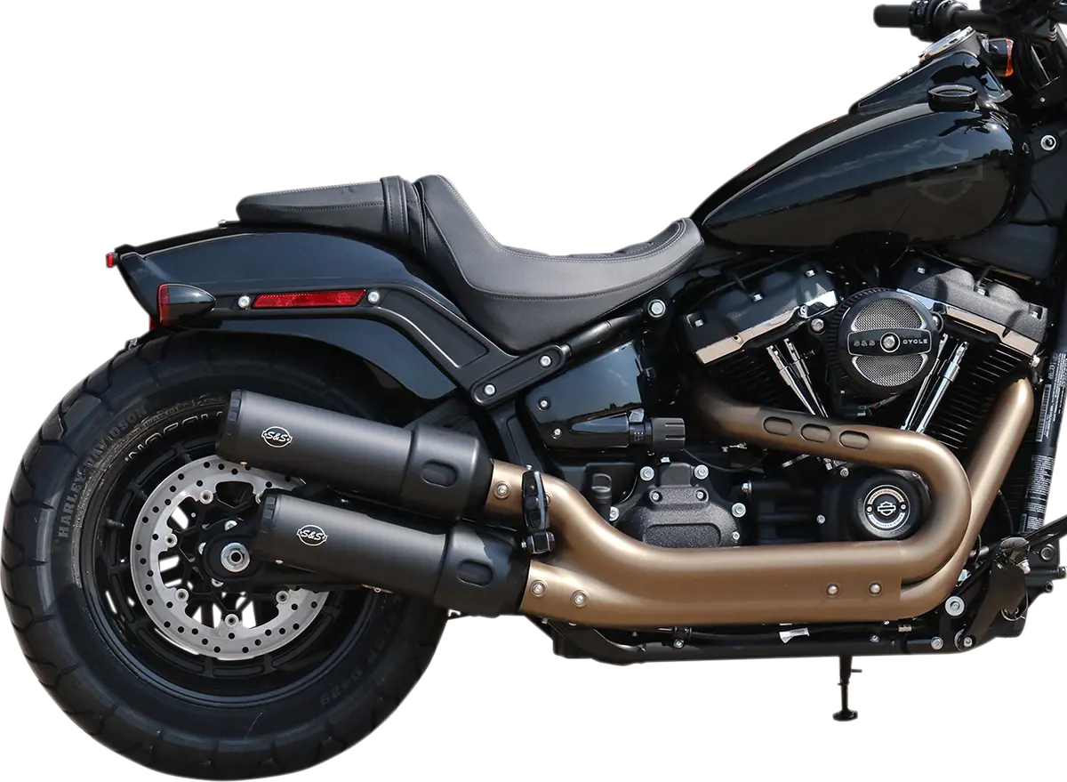 S&S - Silencieux Grand National - Softail M8Fat Bob - Noir