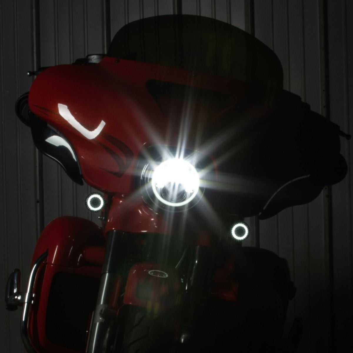 HOGWORKZ - Phare 7"LED Chrome HALOMAKER® - Touring - Softail