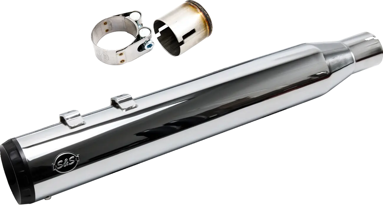 S&S - 2-into-2 to 2-into-1 Exhaust Conversion Kit - 4" or 4.5" Grand National Muffler - Touring 17-25 - Black or Chrome