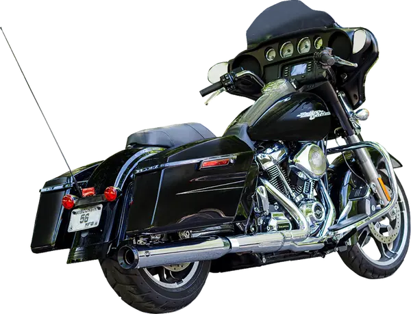 S&S - 2-into-2 to 2-into-1 Exhaust Conversion Kit - 4" or 4.5" Grand National Muffler - Touring 17-25 - Black or Chrome