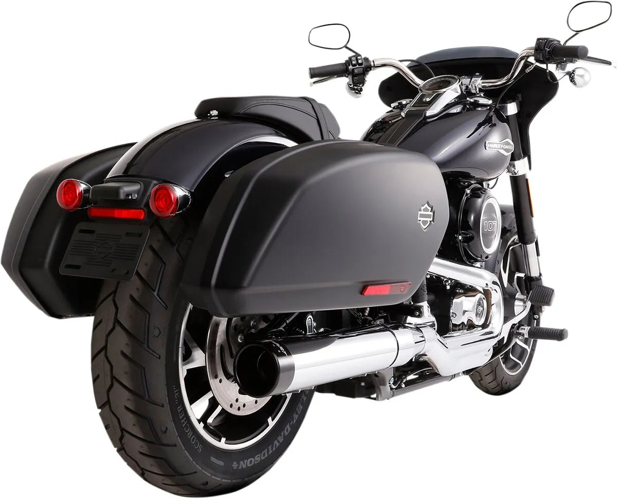 RINEHART - Silencieux Slip-on 4" - Chrome avec embout noir - Sport glide 18+