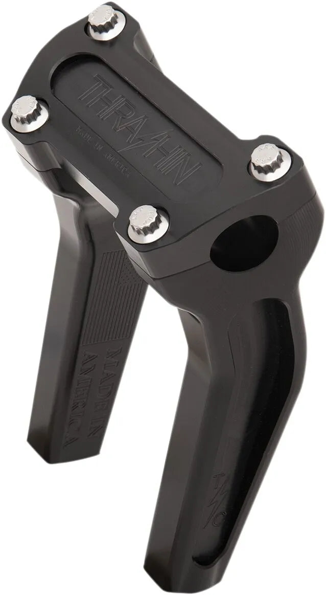 THRASHIN SUPPLY Riser pullback - 6.5" / 9.5" - chrome / black - Closed clamp / M8 gauge clamp