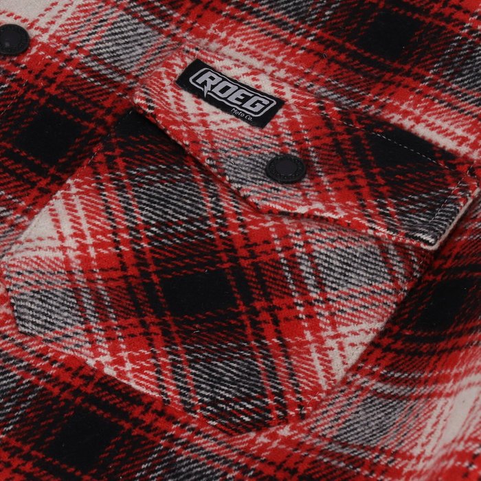 ROEG - Chemise coton à carreaux rouge et blanc