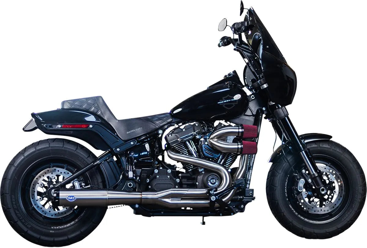 S&S - Echappement Superstreet 2 en 1 - Softail M8 18+ - 3 finitions - chrome / noir / brossé