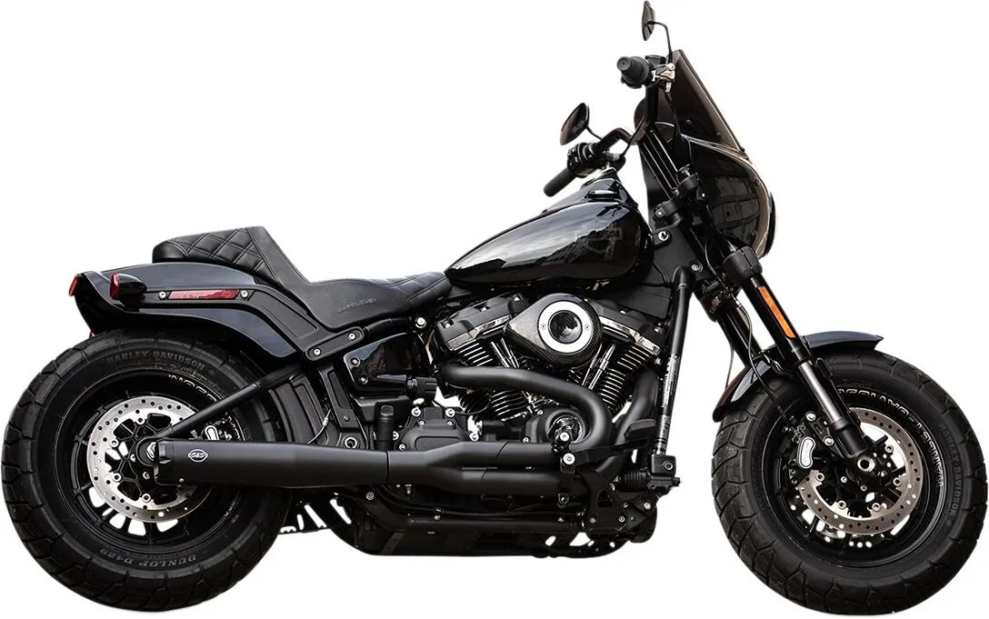 S&S - Superstreet 2-into-1 Exhaust - M8 Softail 18+ - 3 finishes - chrome / black / brushed