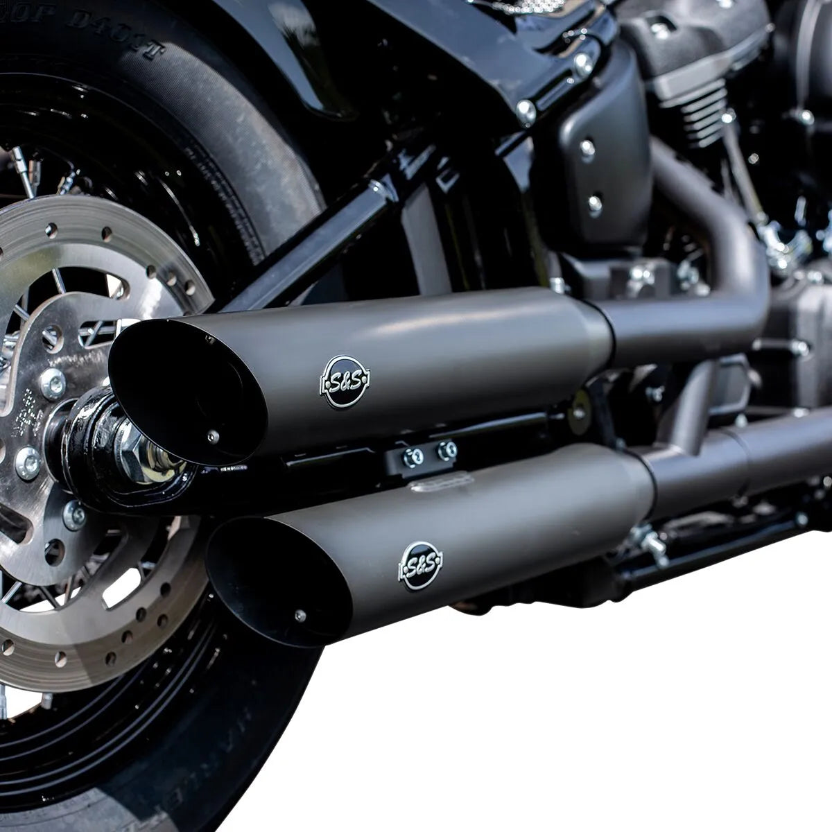 S&S - Silencieux Flash cut - Softail M8 - Noir ou Chrome