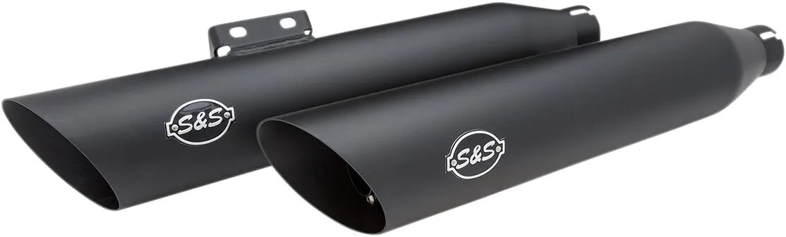 S&S - Flash Cut Mufflers - Softail M8 - Black or Chrome
