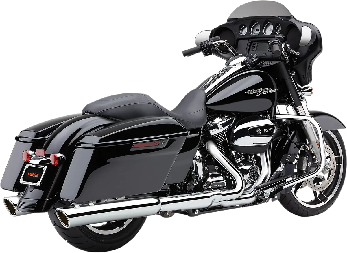 COBRA - Silencieux 909 Scalloped Slip-on 4" - Touring 17+ - Noir ou chrome